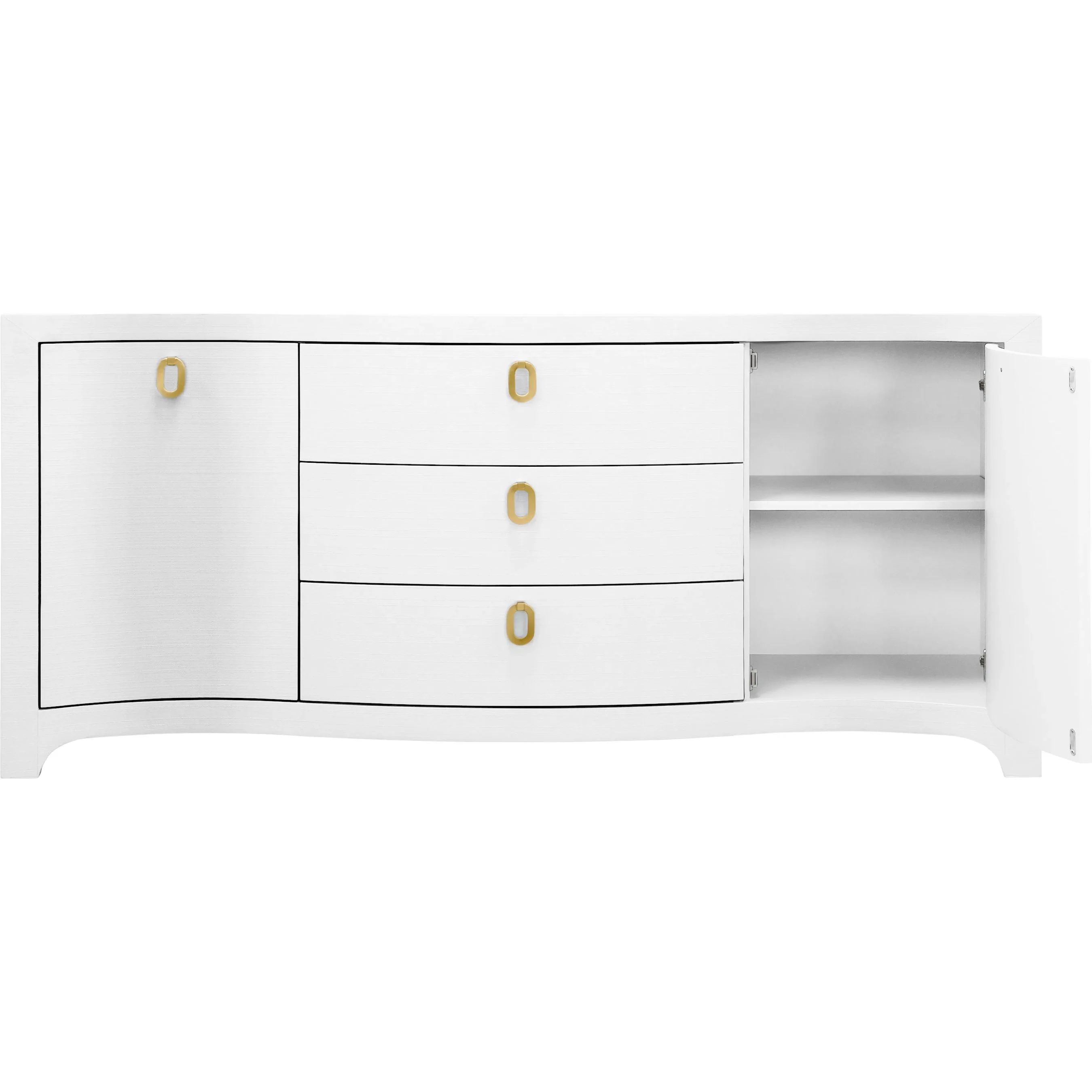 Paulina Curved Front Two Door Three Drawer Buffet - Image 7
