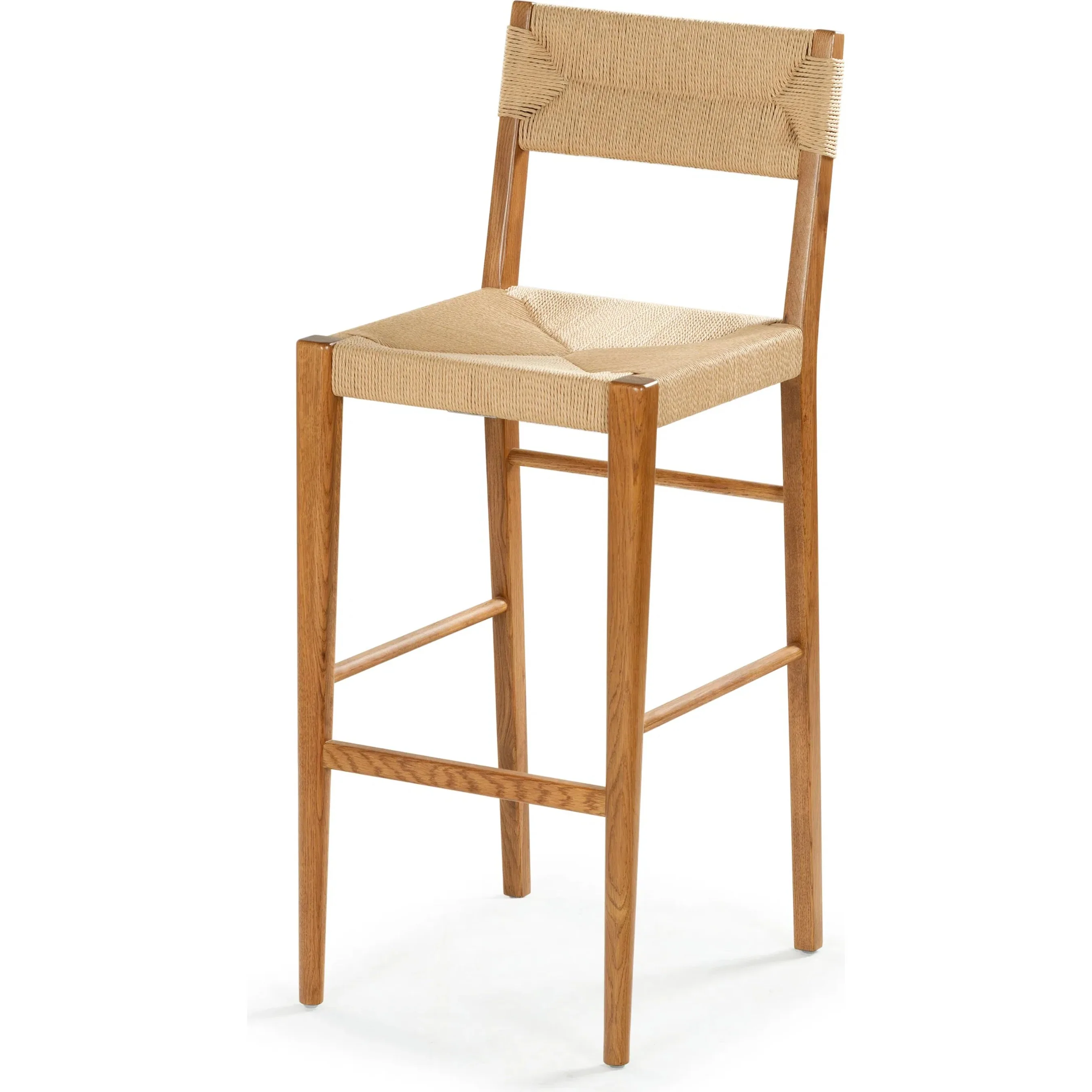 Peach Rattan Barstool - Image 2