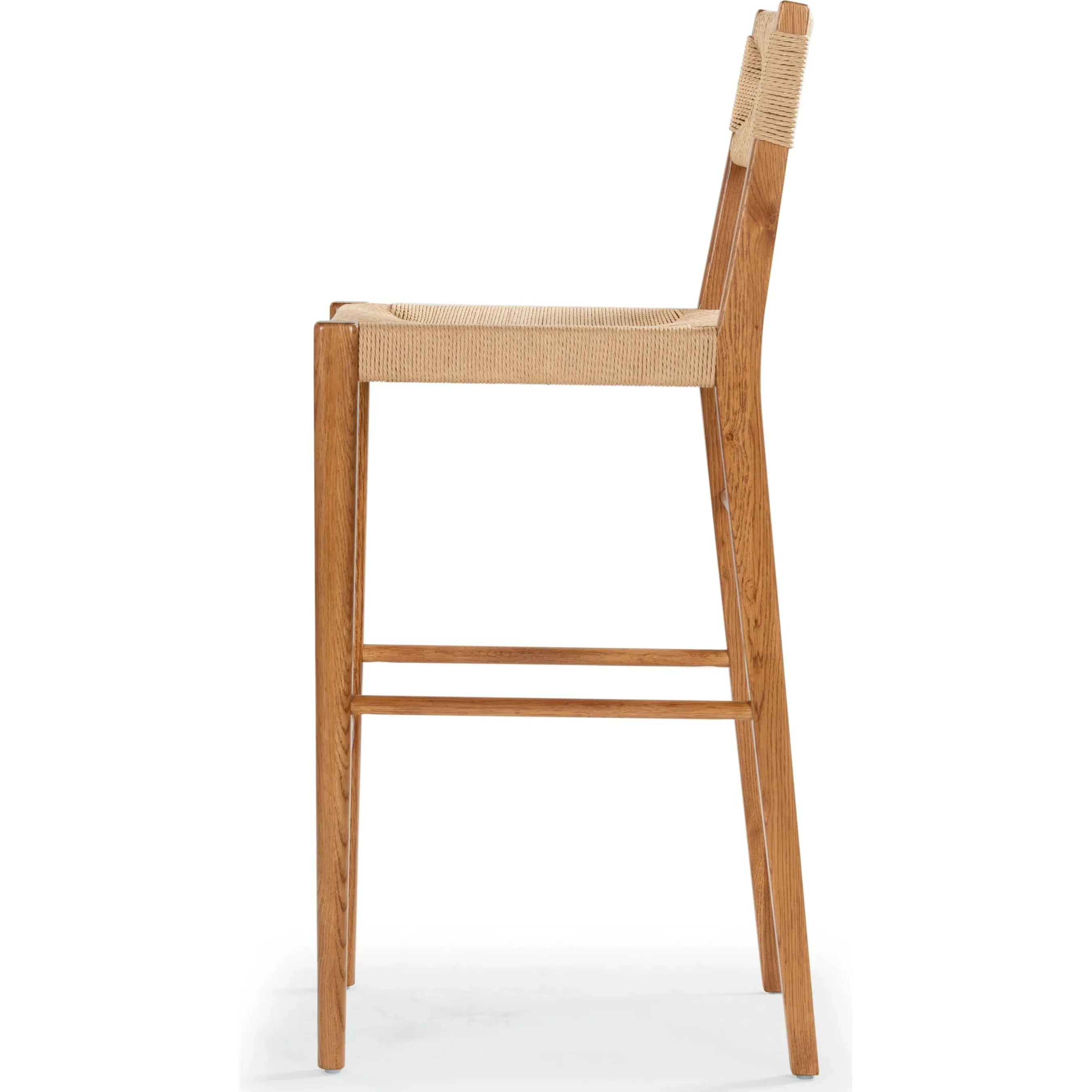 Peach Rattan Barstool - Image 9