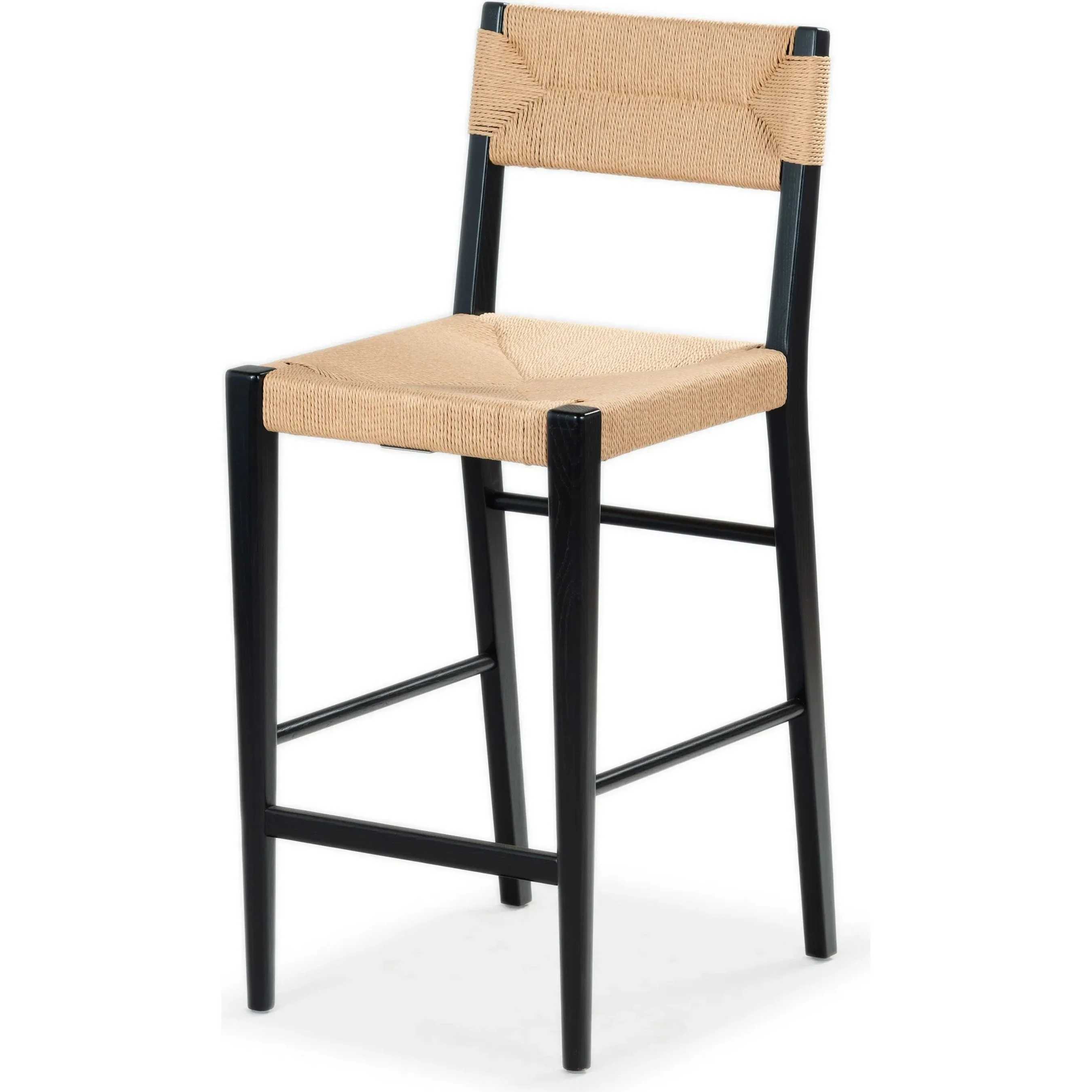 Peach Rattan Counter Stool