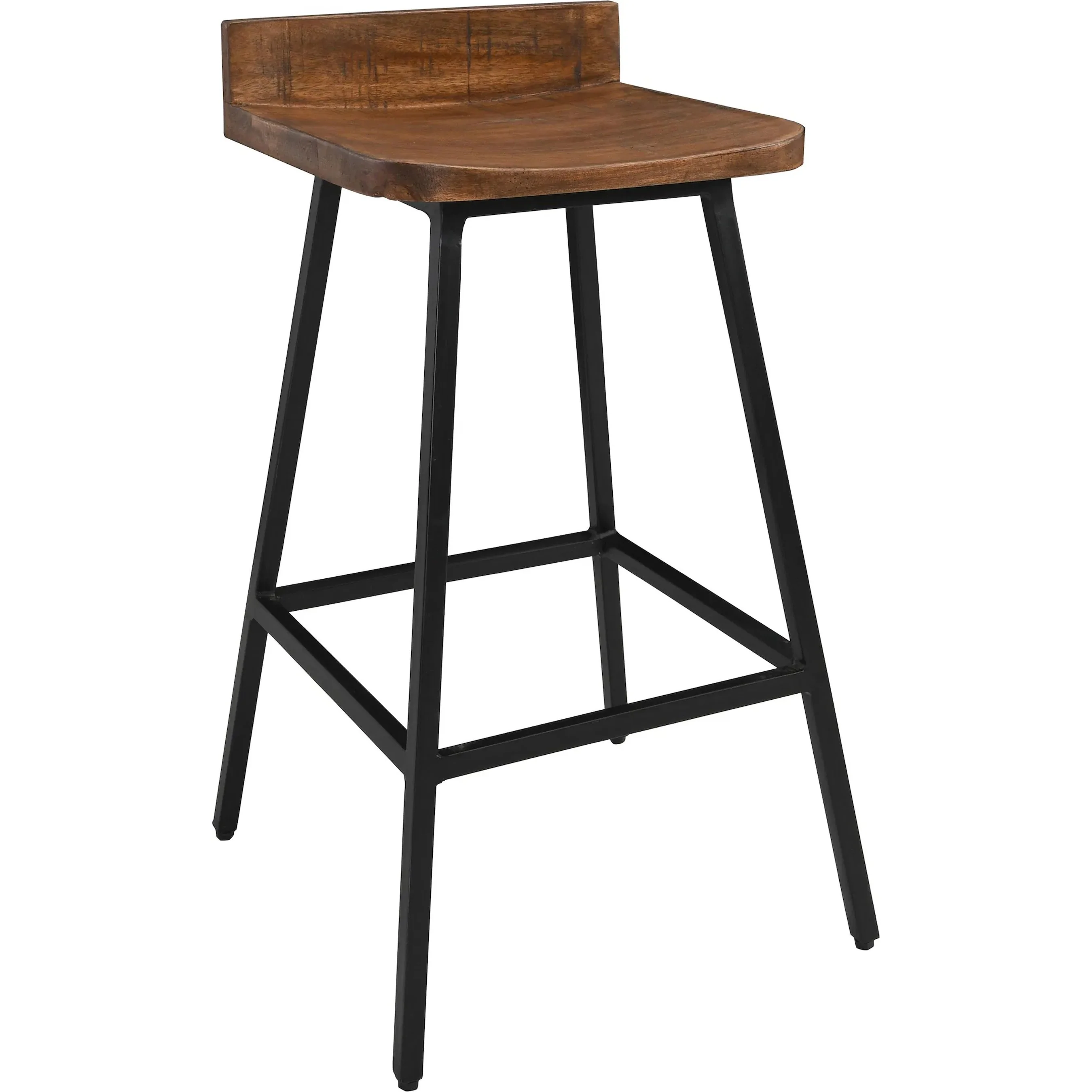 Pennie 27" Solid Wood Brown Counter Stool (Set of 2) - Image 2