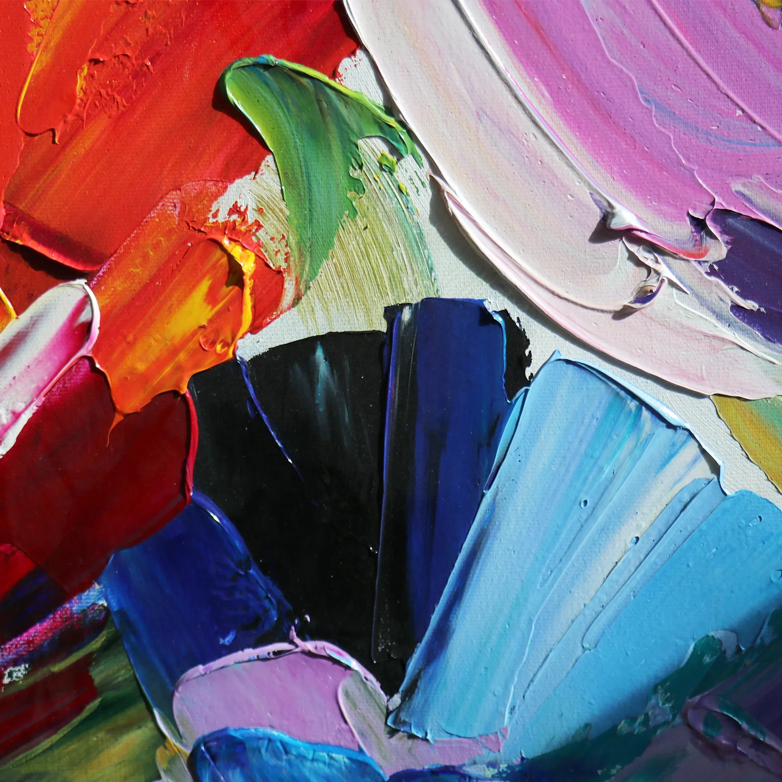 Petals Handpainted Floral Oil Painting Flowers on Canvas - PXA-1013 - Image 3