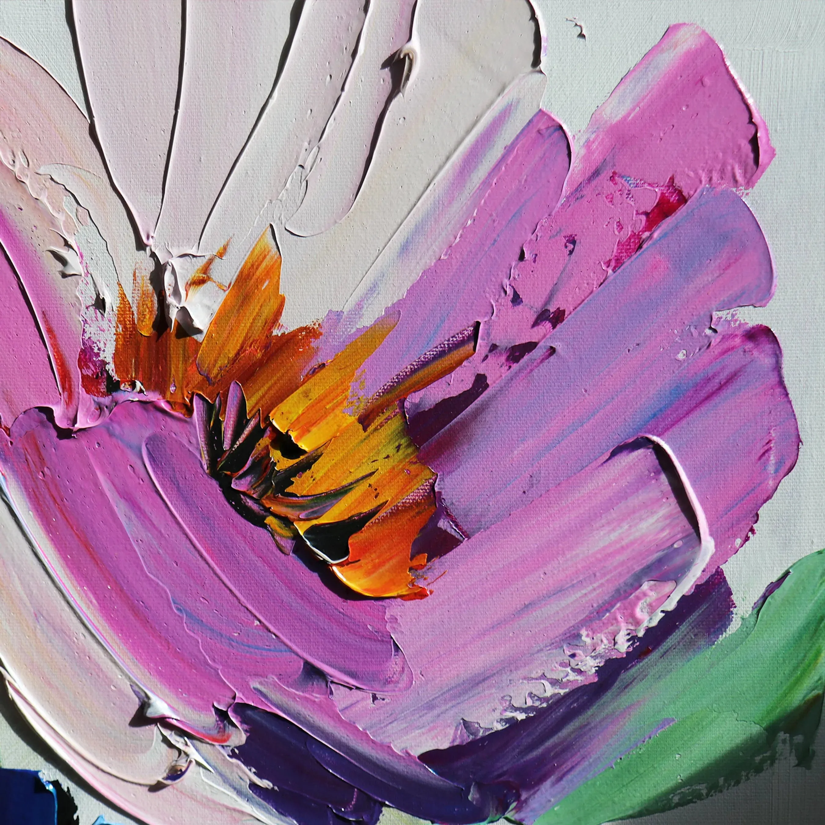 Petals Handpainted Floral Oil Painting Flowers on Canvas - PXA-1013 - Image 4