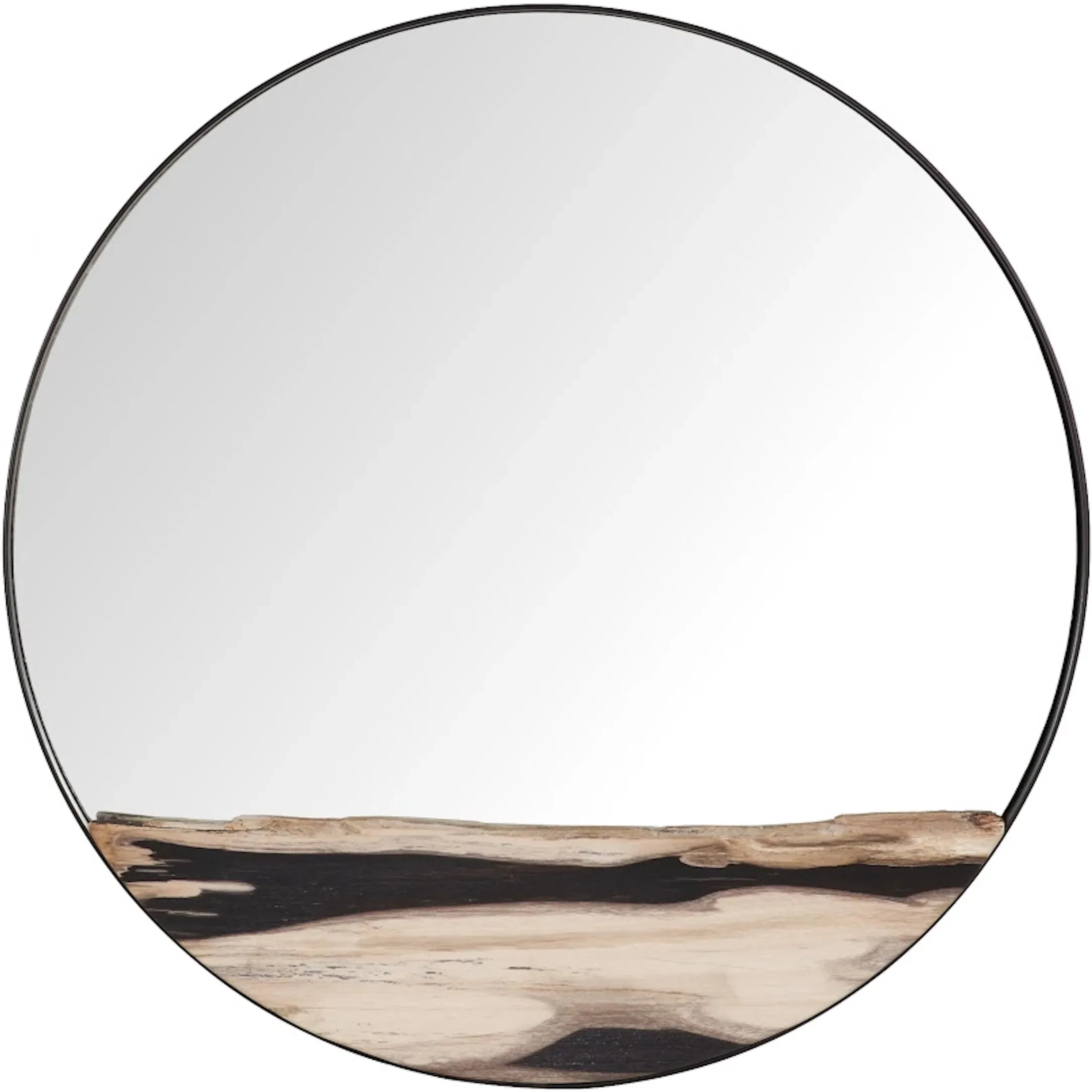 Petrified Slice Mirror Frame