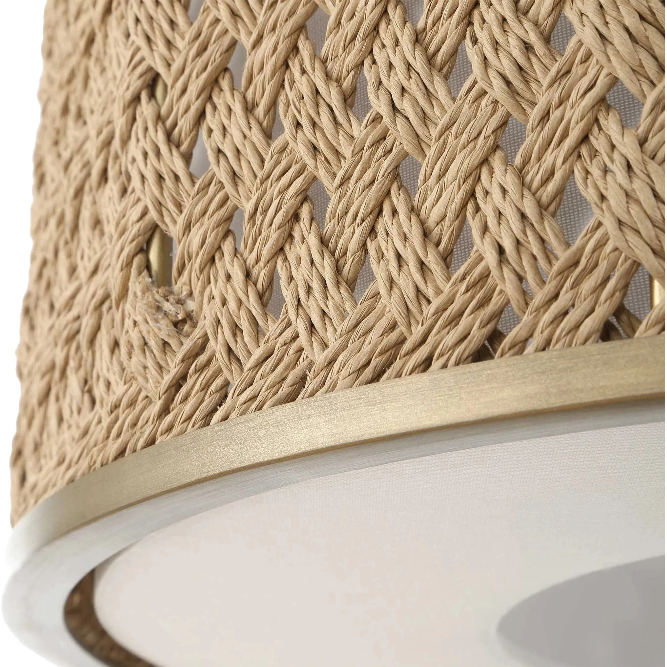 Pinchot 4 Light Rattan Drum Pendant - Image 3