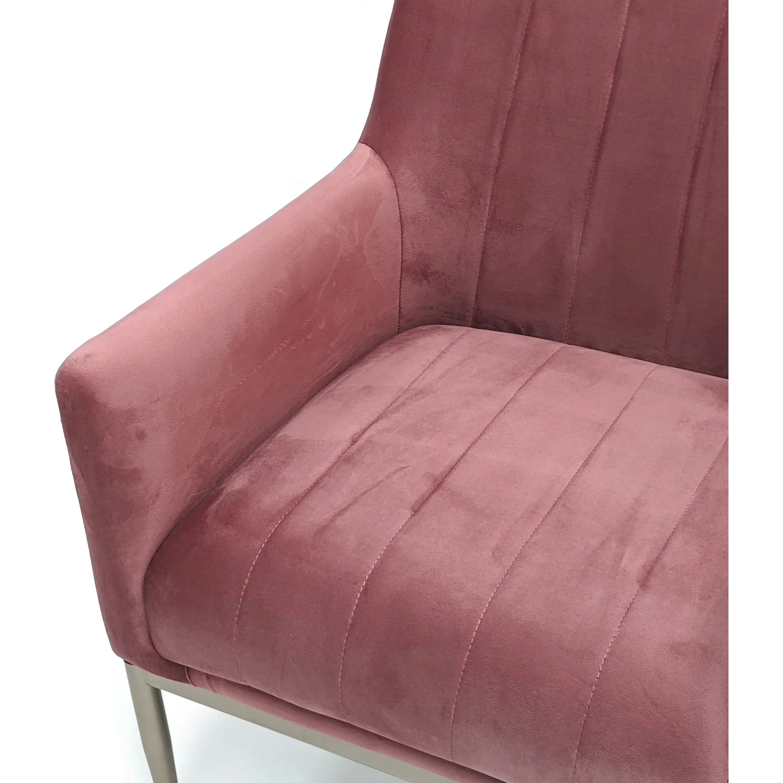 Pink Velvet Arm Chair - Image 5