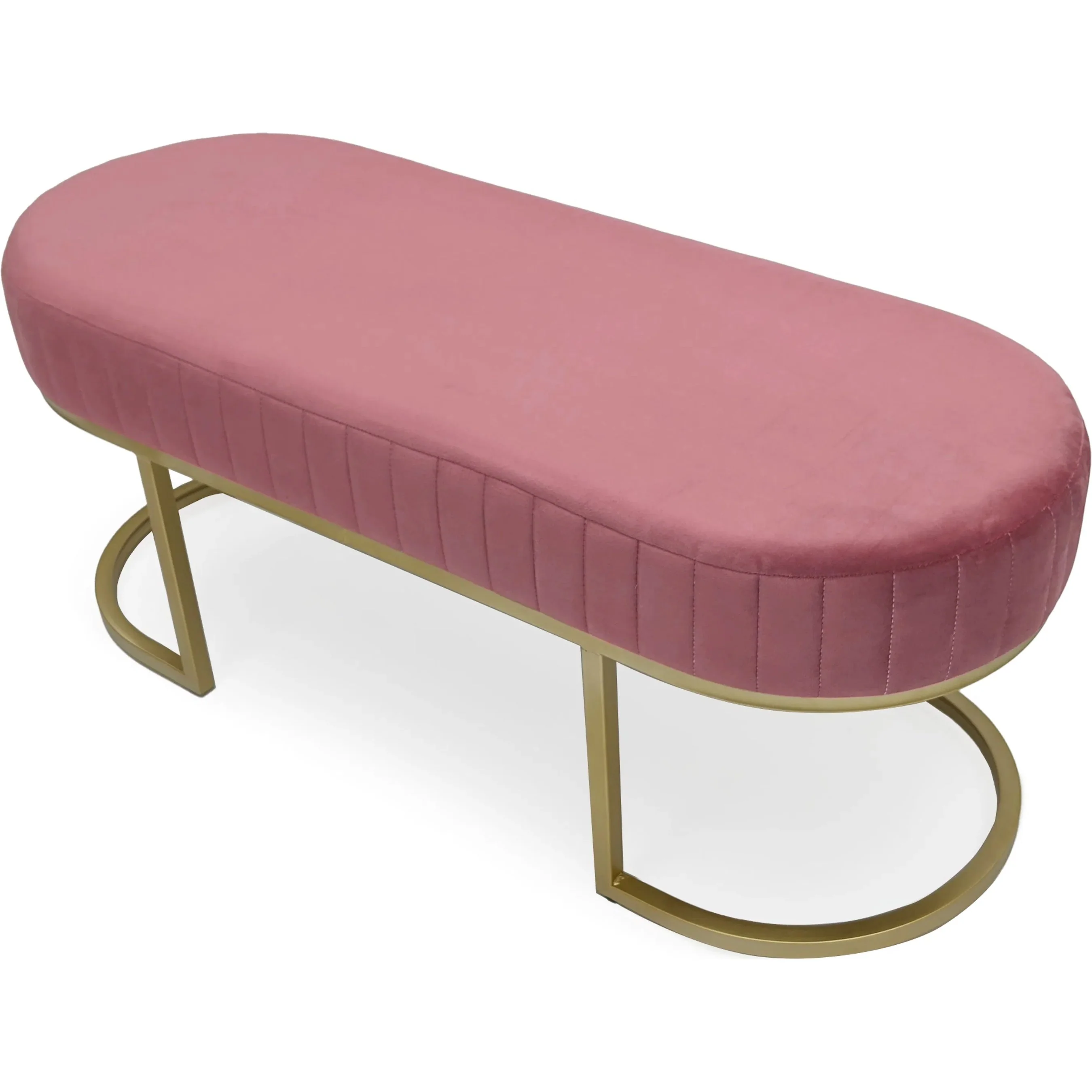 Pink Velvet Bench