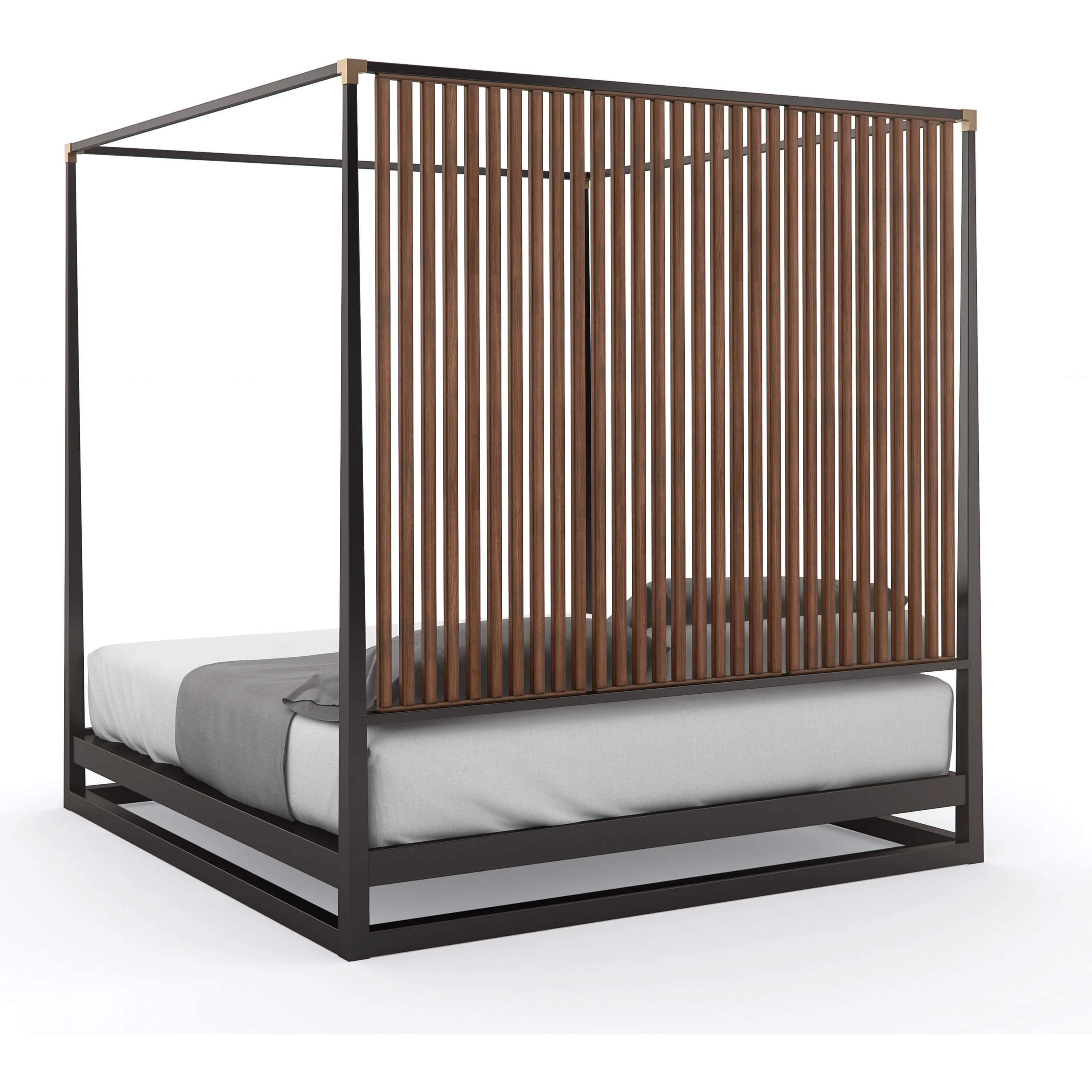 Pinstripe Canopy Bed - Image 3