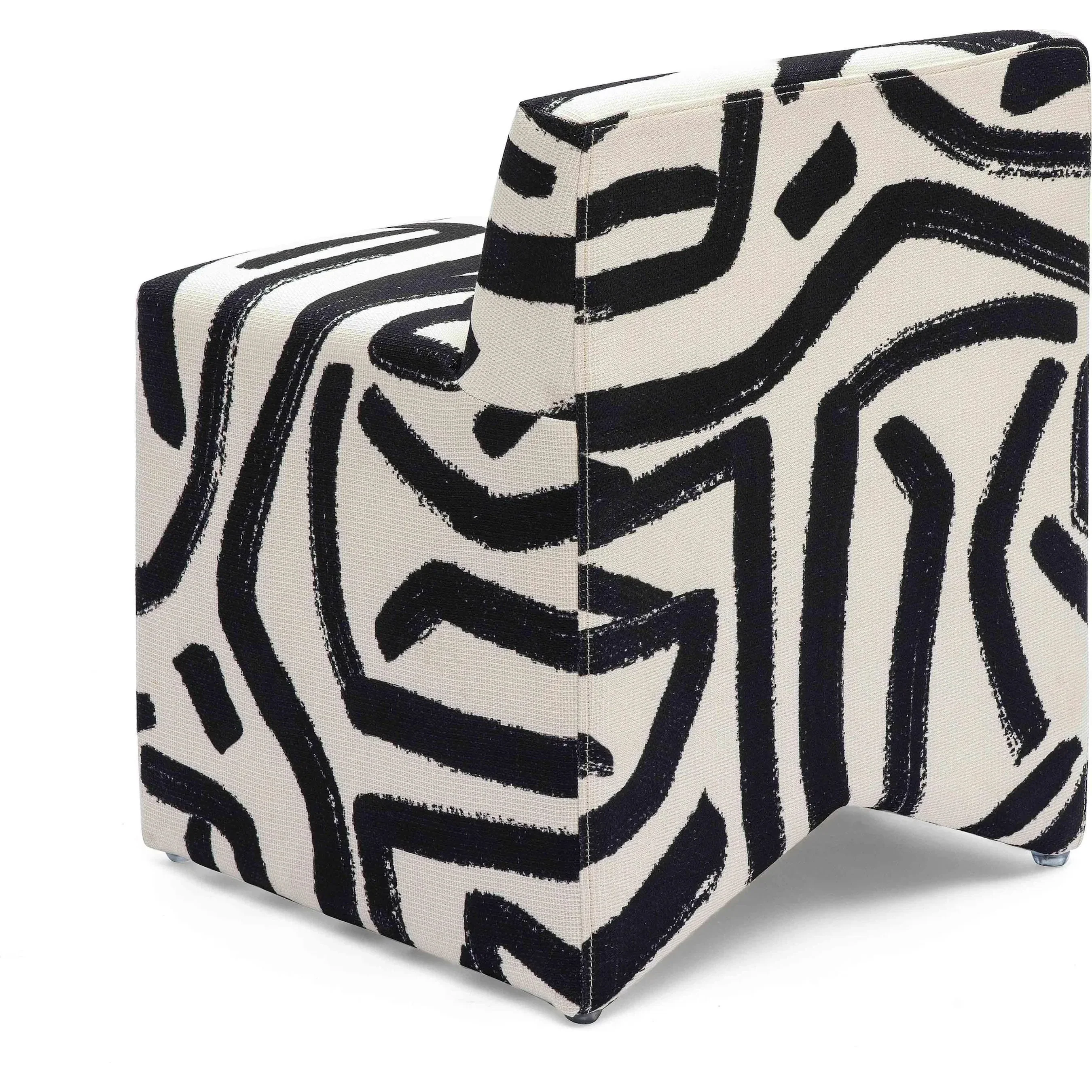 Pippa Brushstroke Print Stool - Image 3