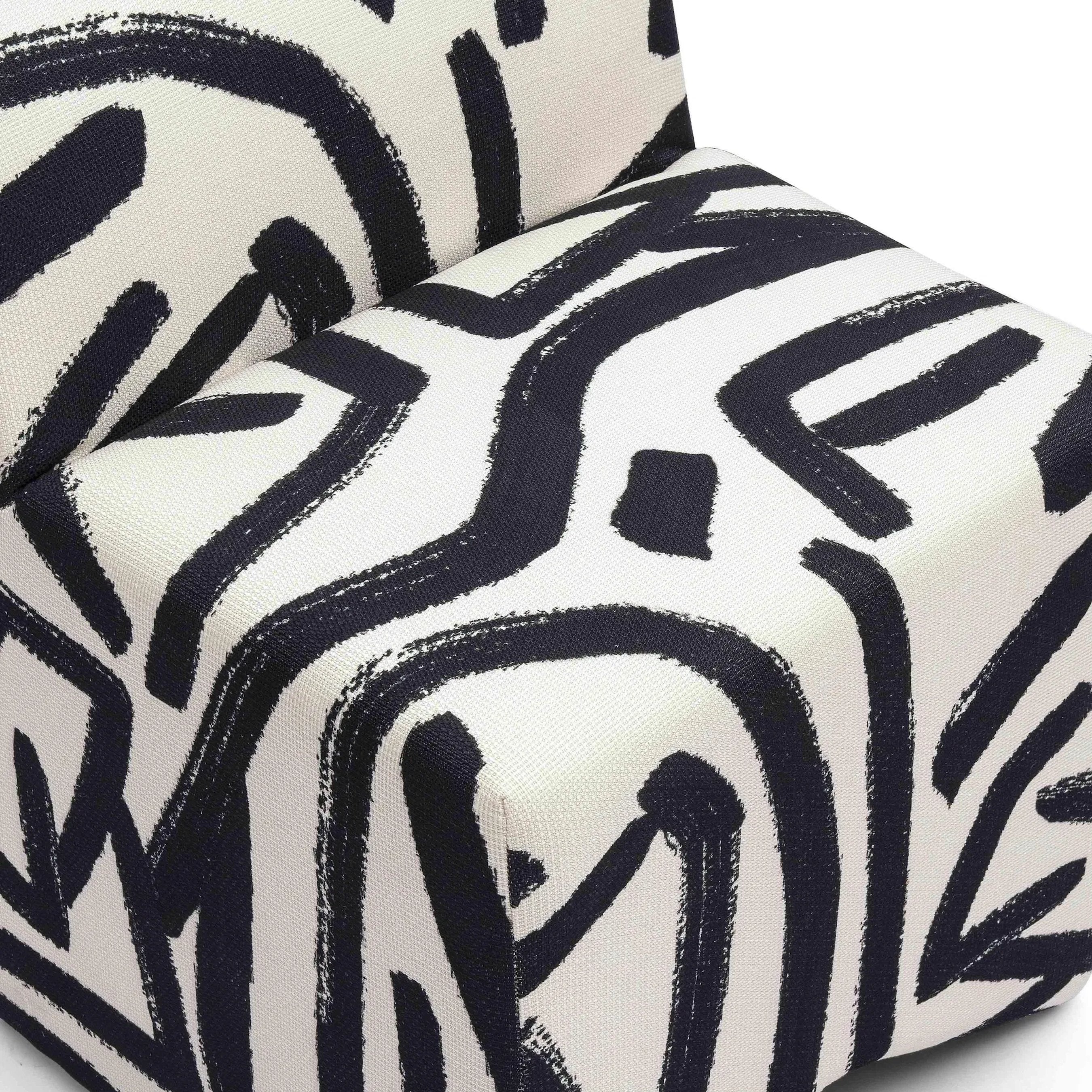 Pippa Brushstroke Print Stool - Image 4