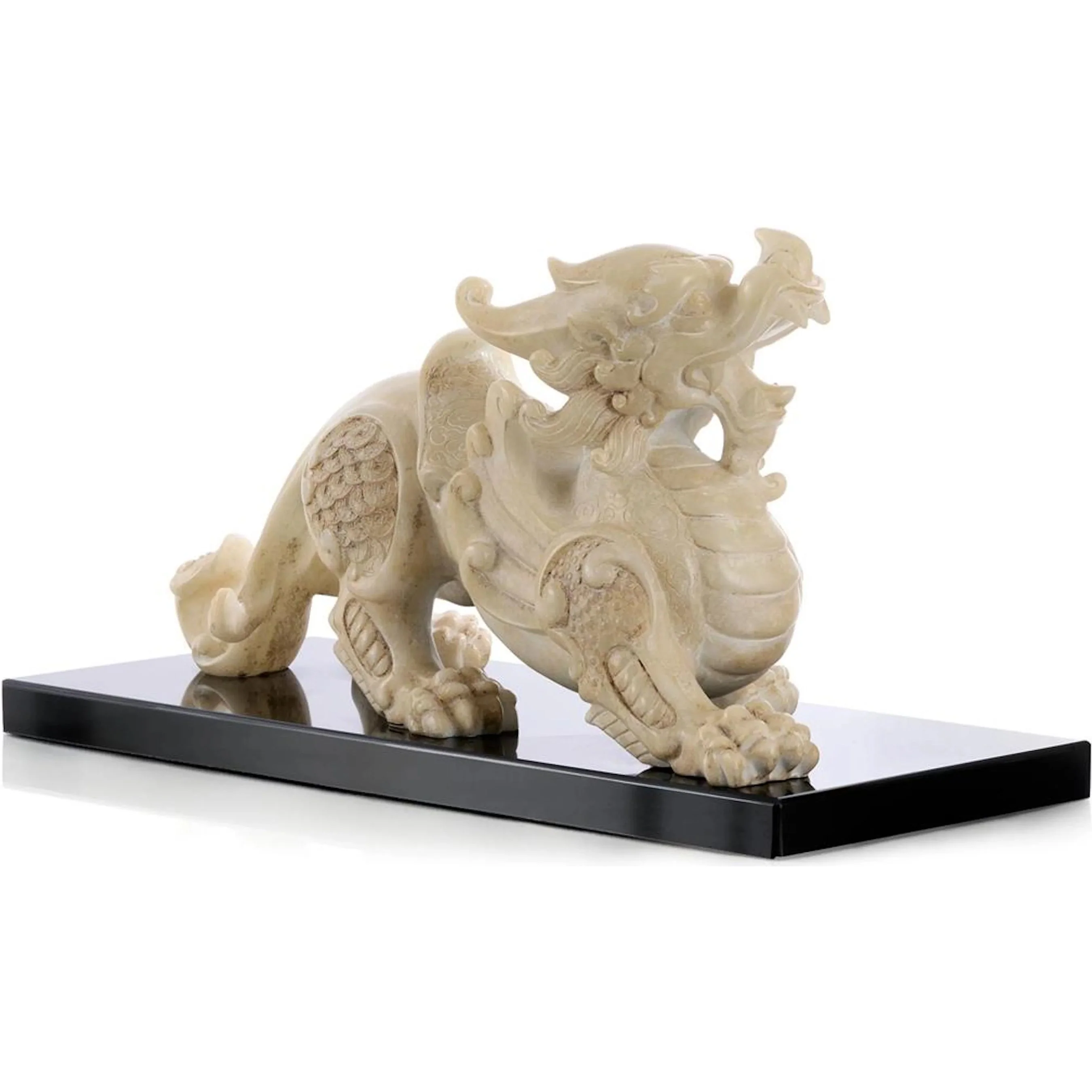 Pixiu Sculpture on Marble - Image 2