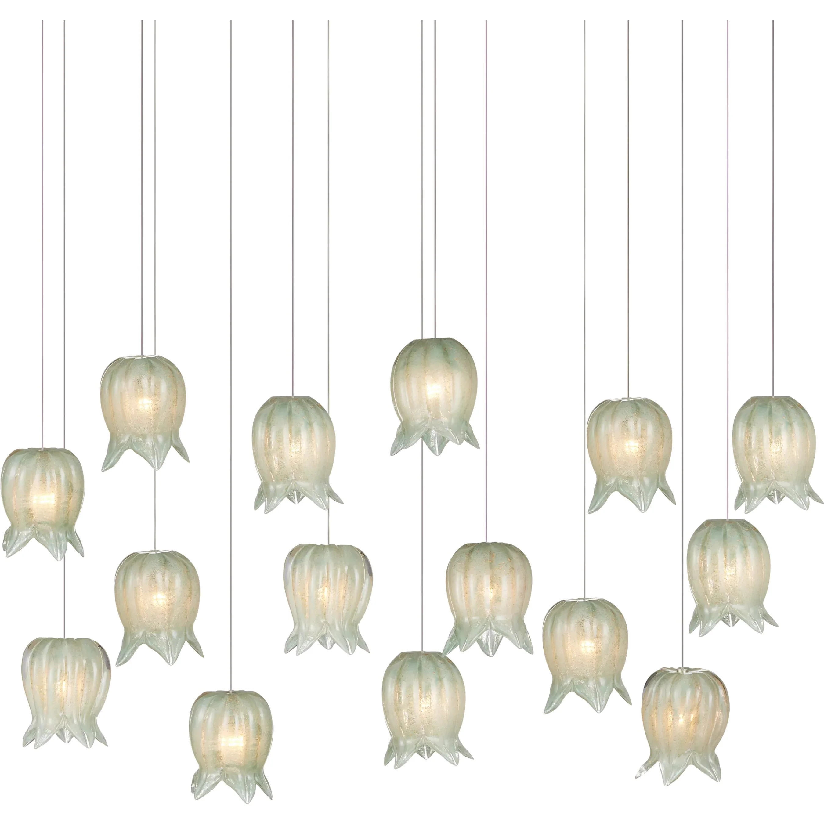 Polpo 15-Light Linear Multi-Drop Pendant