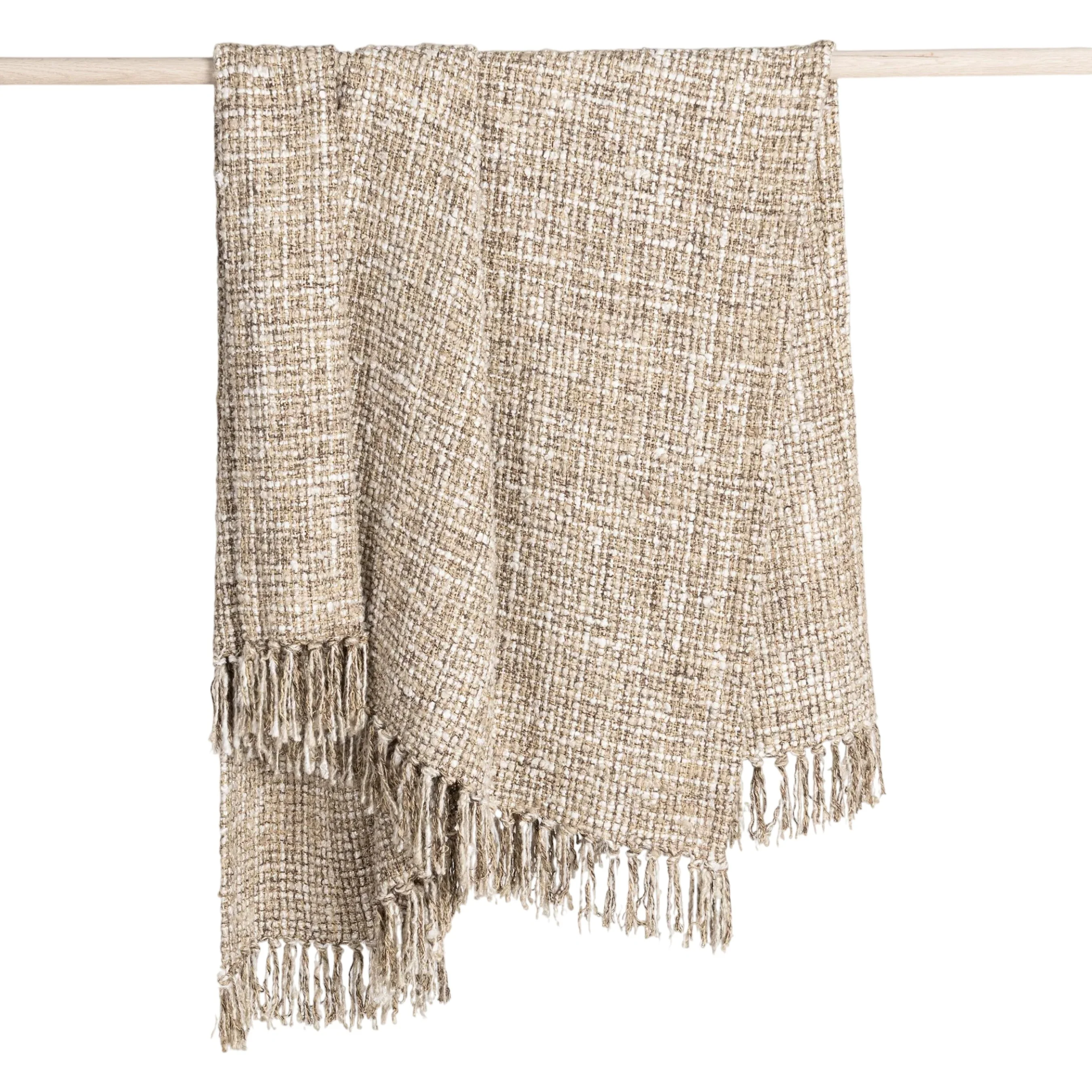 Porter Cotton Blend Black Throw Blanket