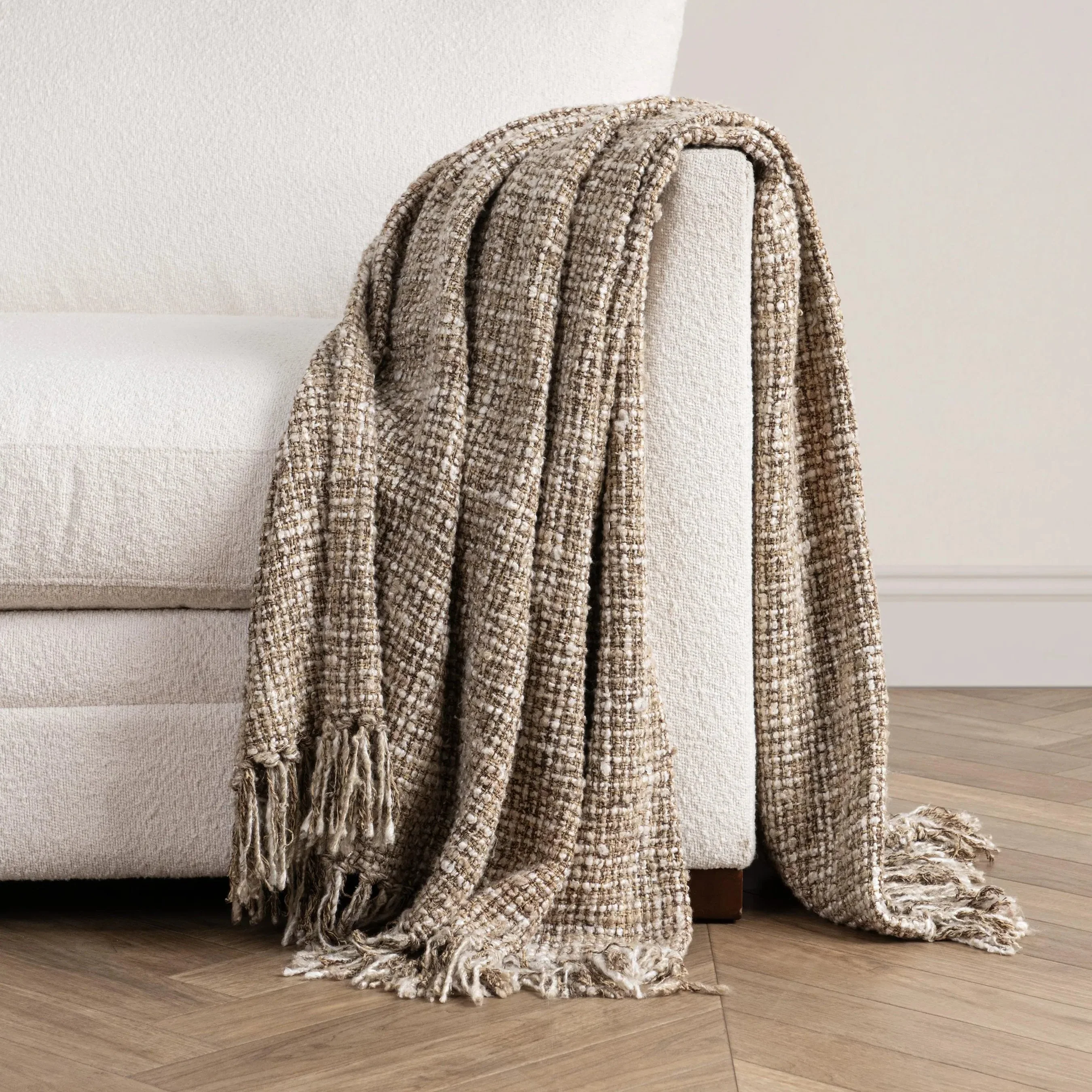 Porter Cotton Blend Black Throw Blanket - Image 4