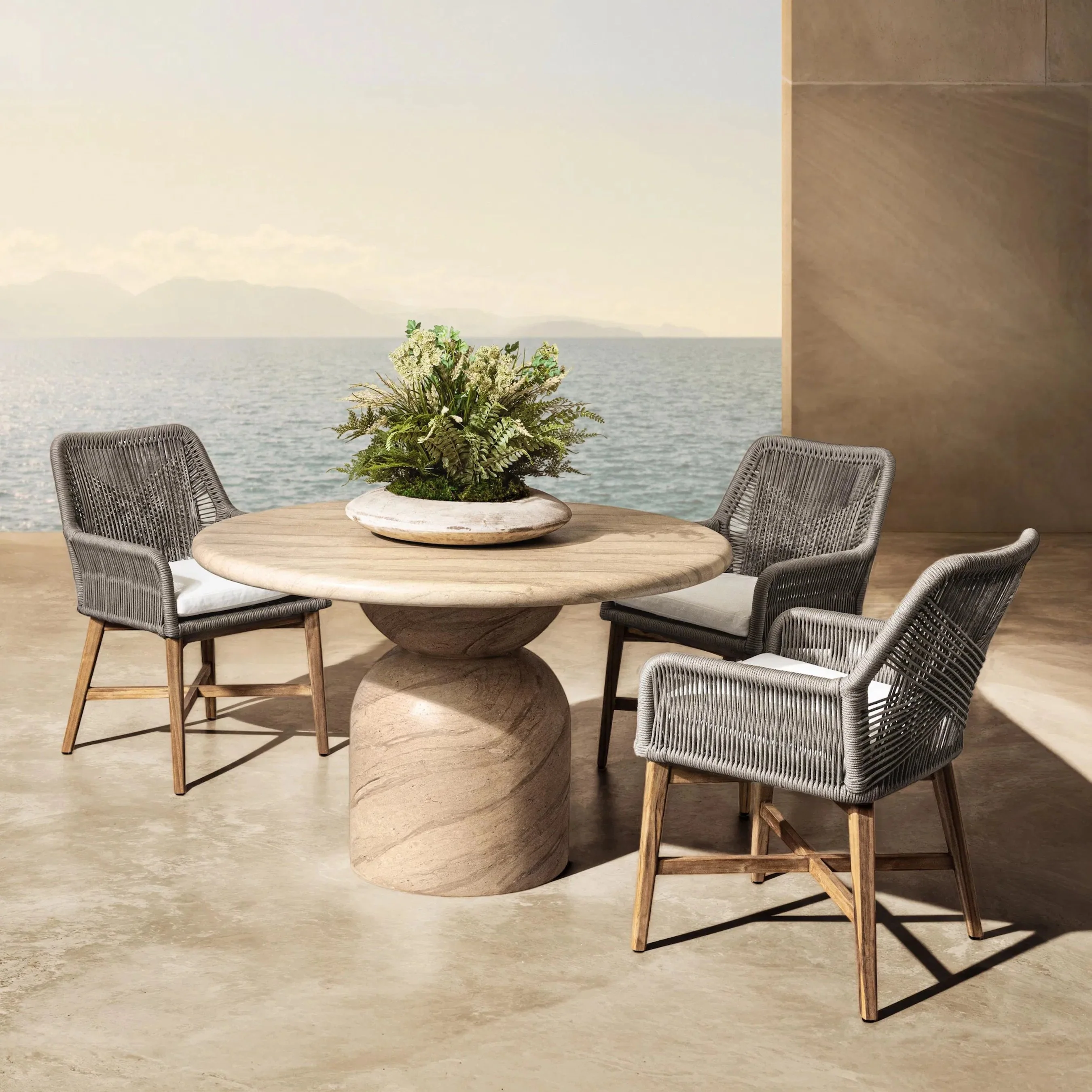 Portola Outdoor Concrete Dining Table - Image 5