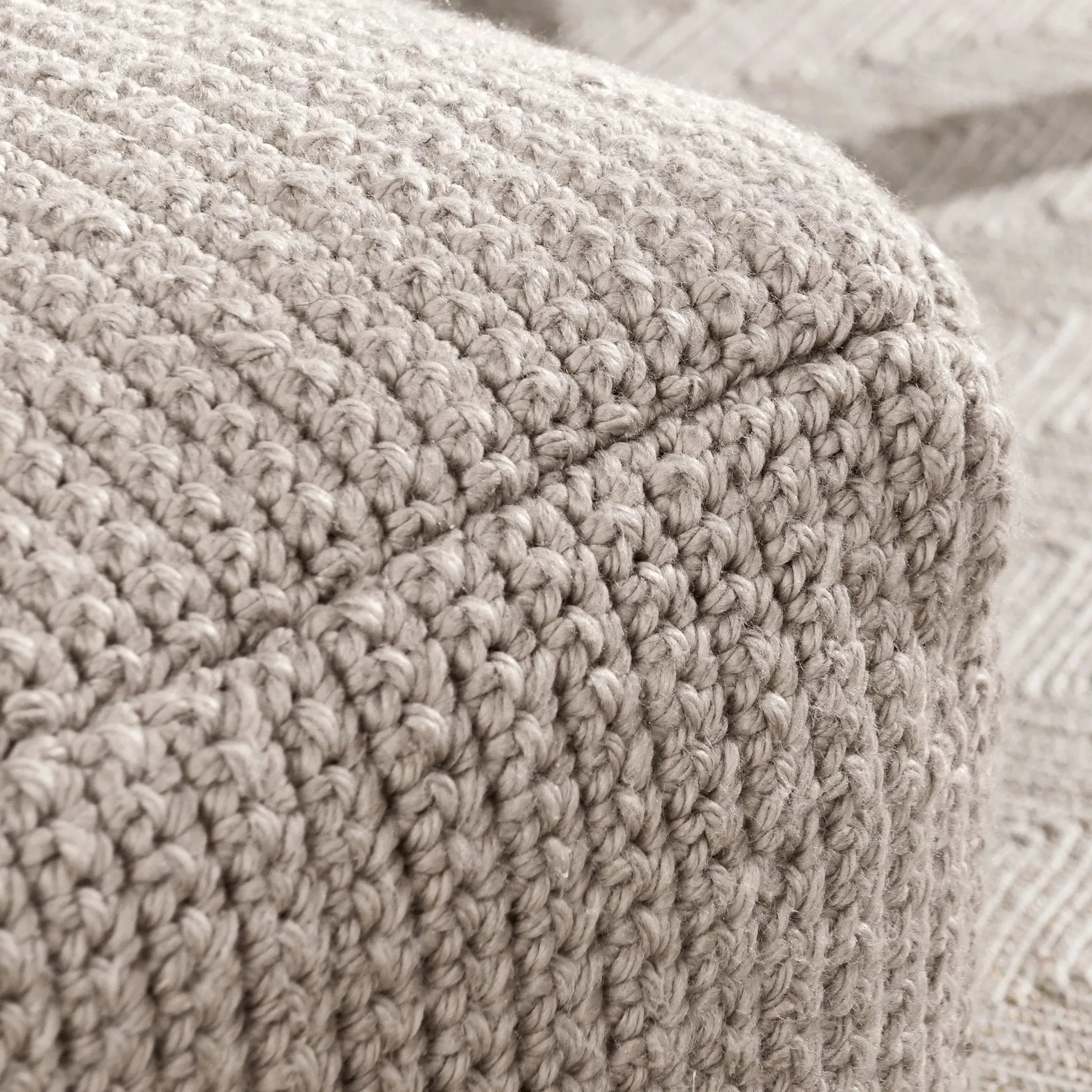 Prism Wide Handwoven Square Pouf - Image 12