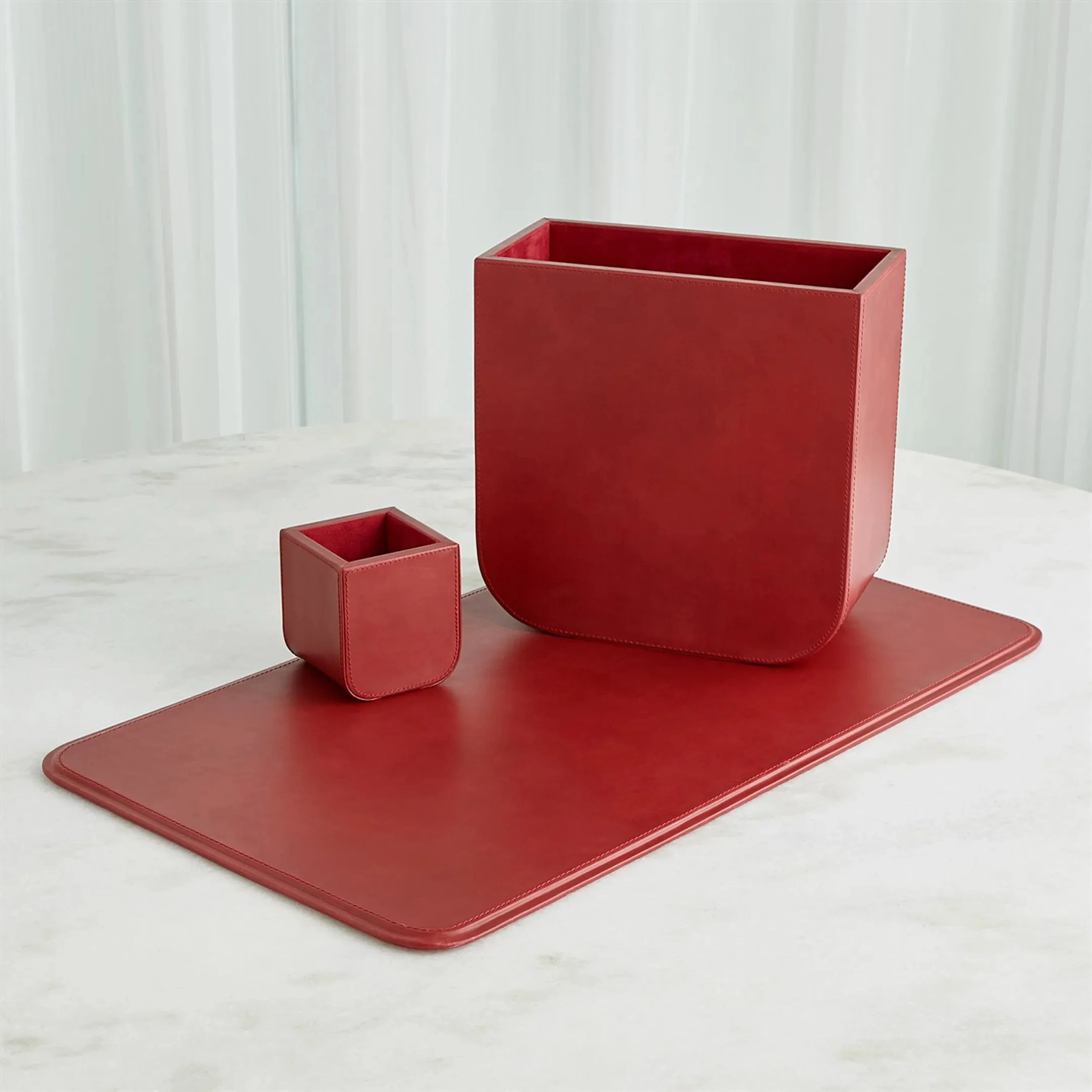 Radius Edge Leather Pencil Cup - Image 8