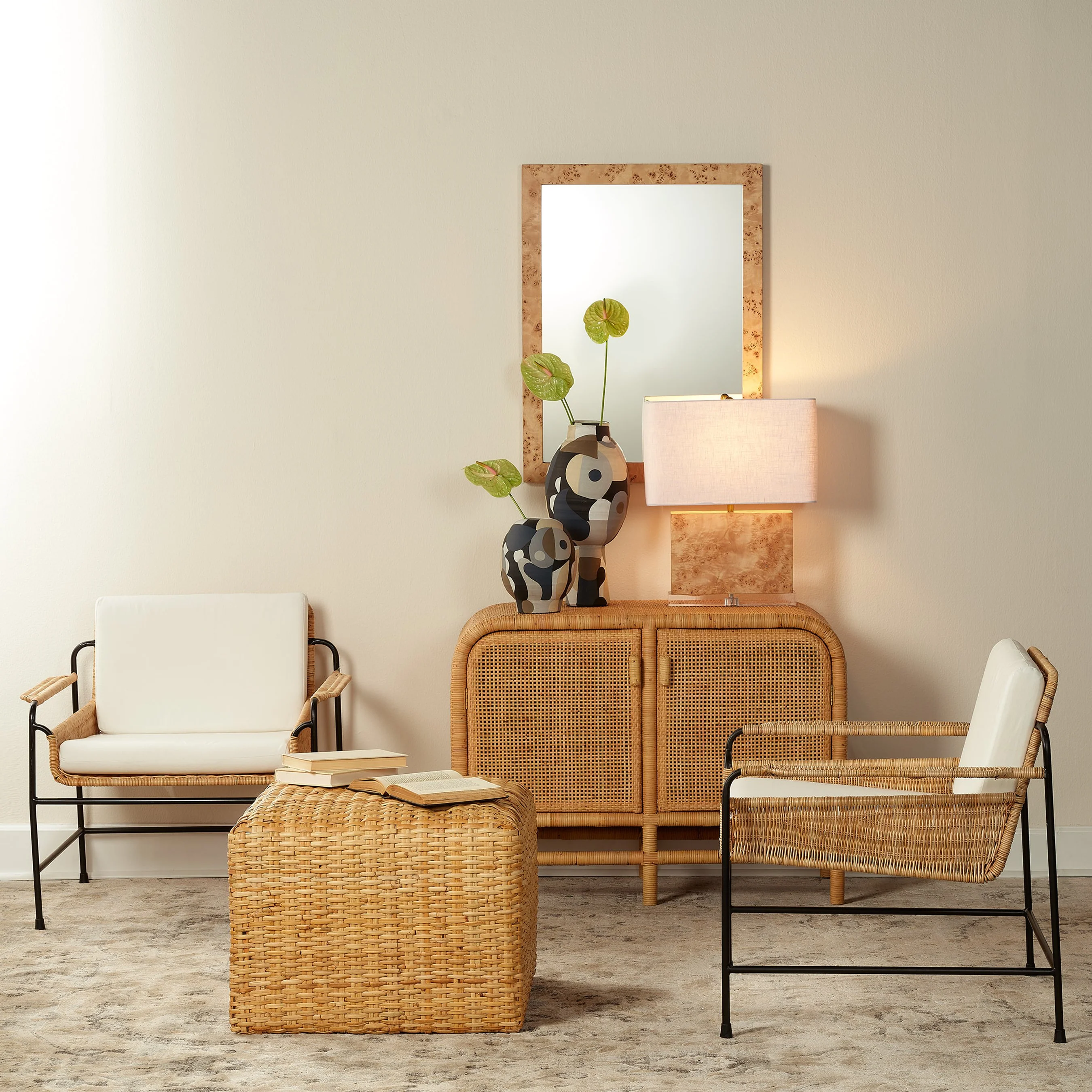 Rattan Ottoman - Image 4