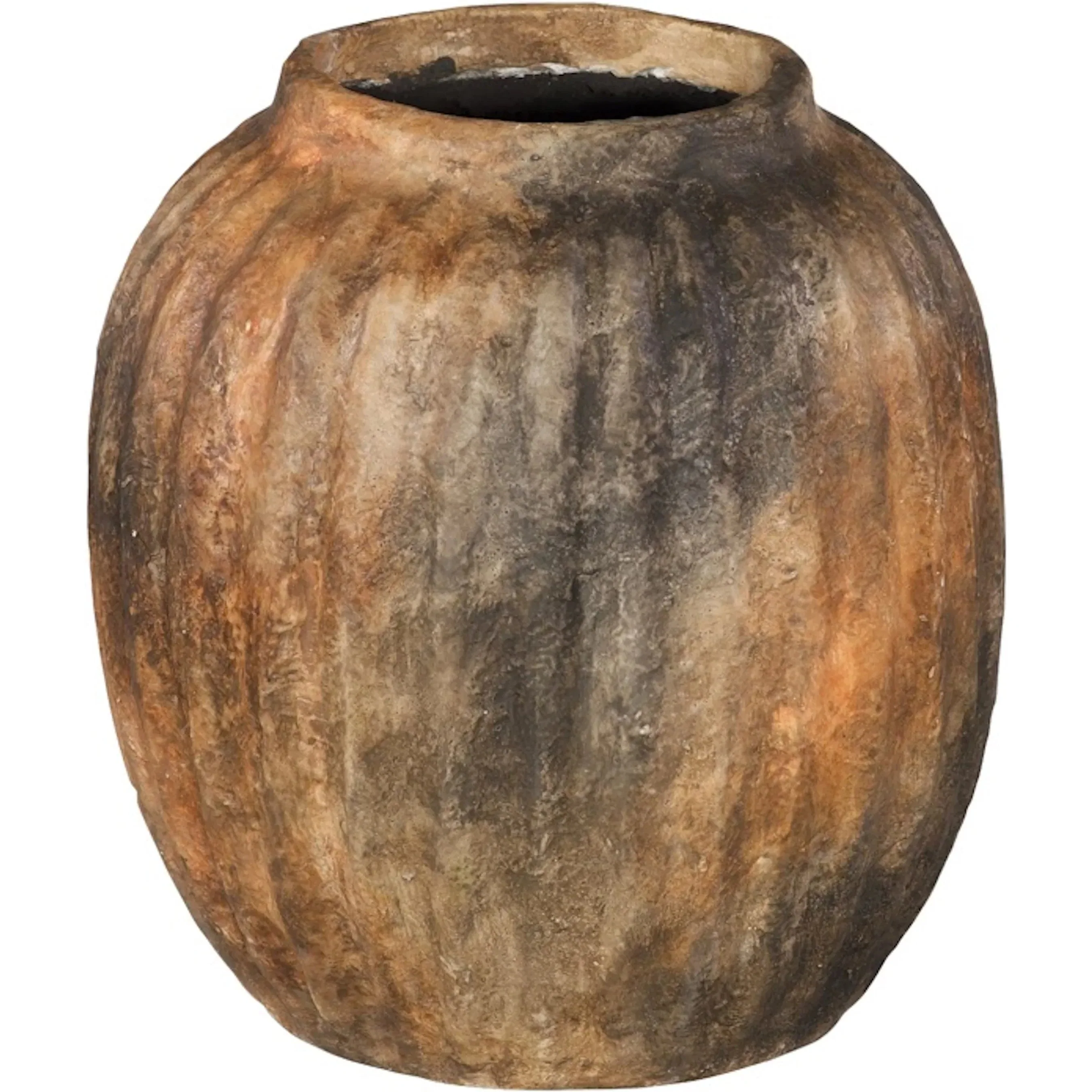 Raw Umber Globe Vase