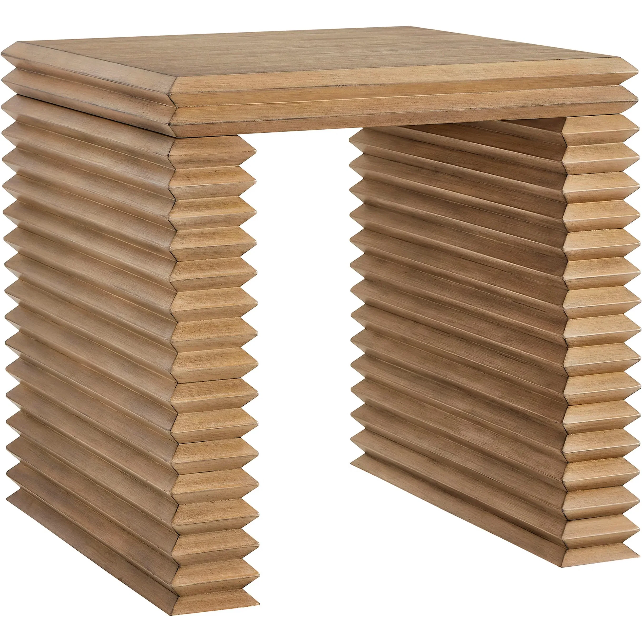 Real Square 24" Stacked Design End Table