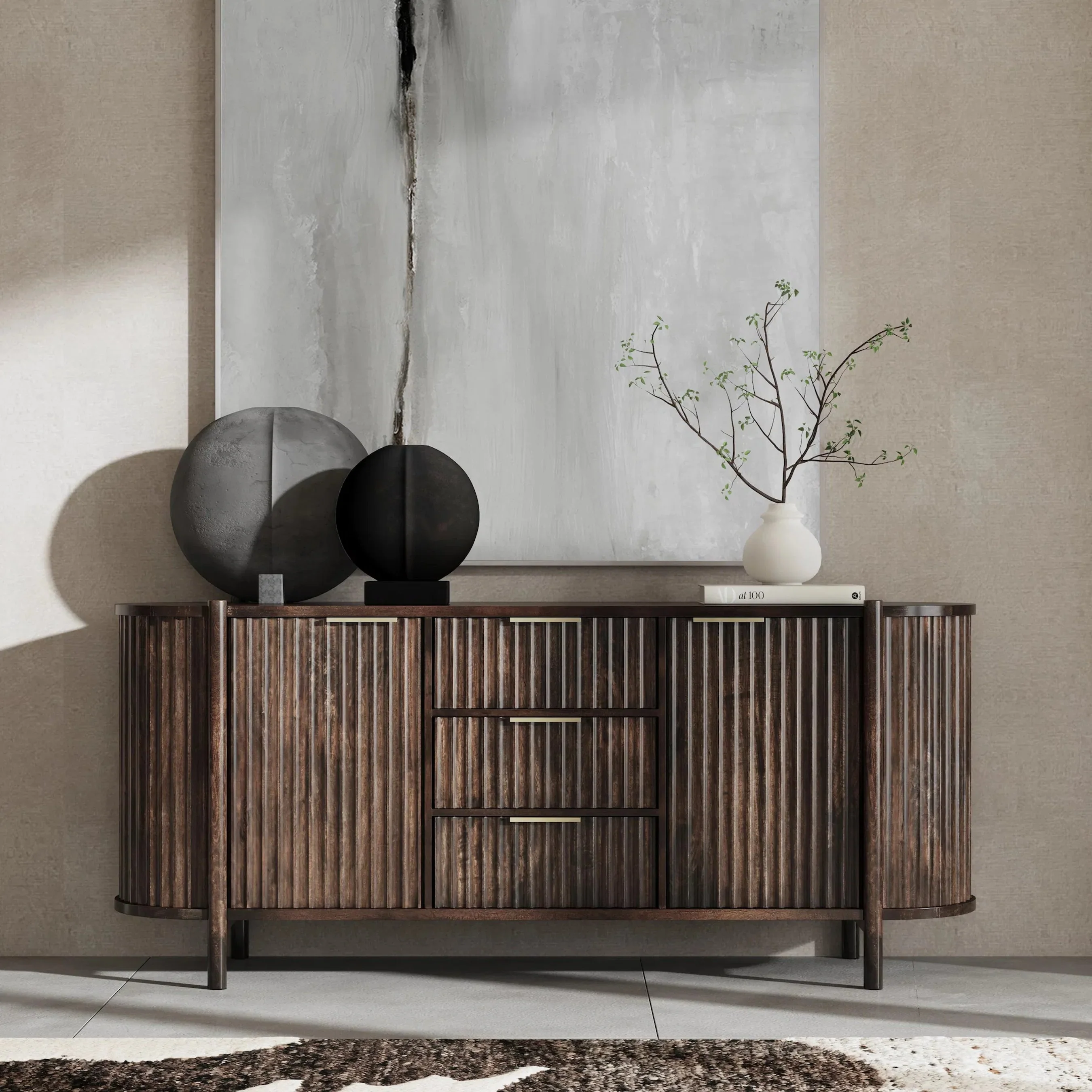 Redford 73" Mango Wood Buffet Sideboard - Image 12
