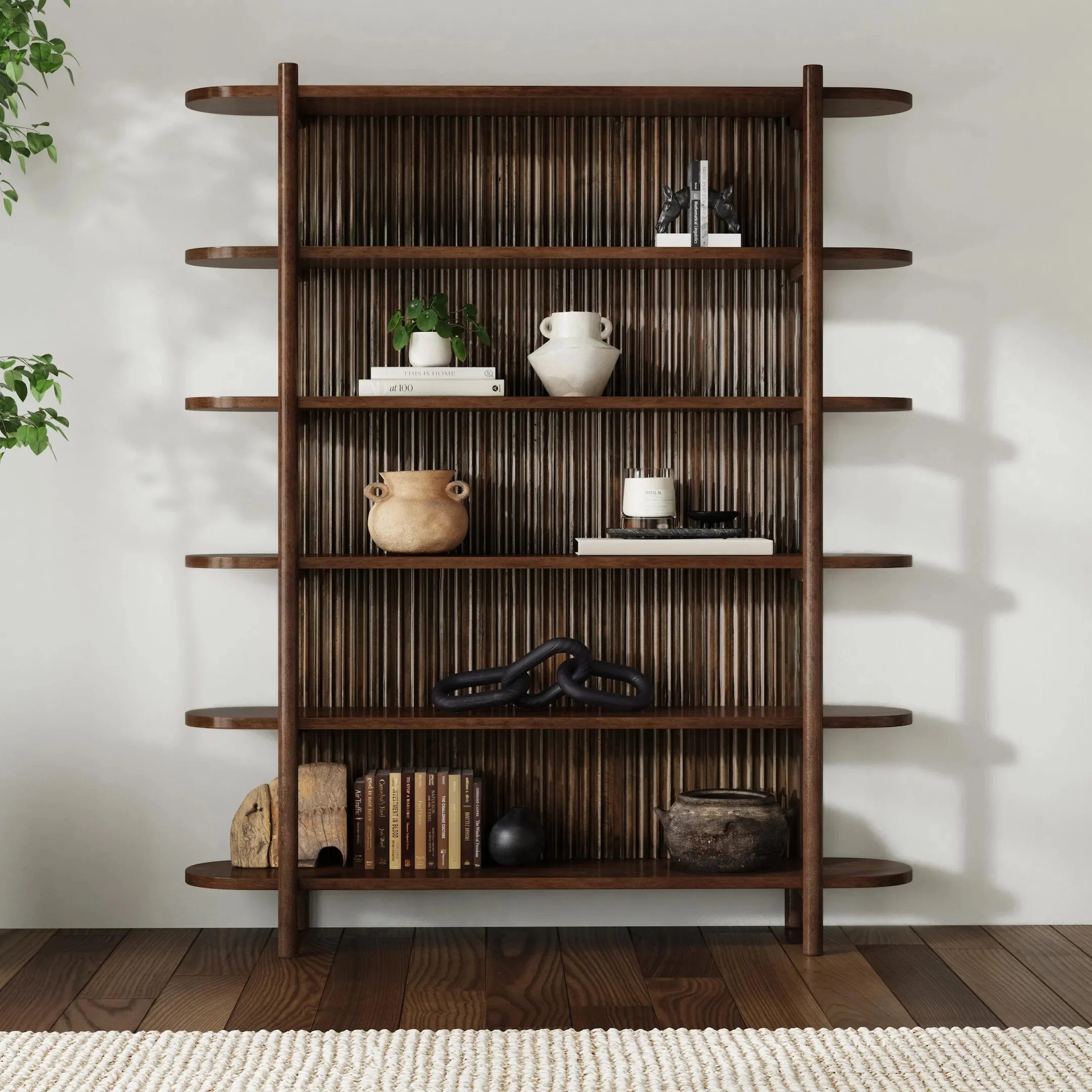 Redford 81" Mango Wood Bookcase - Image 9