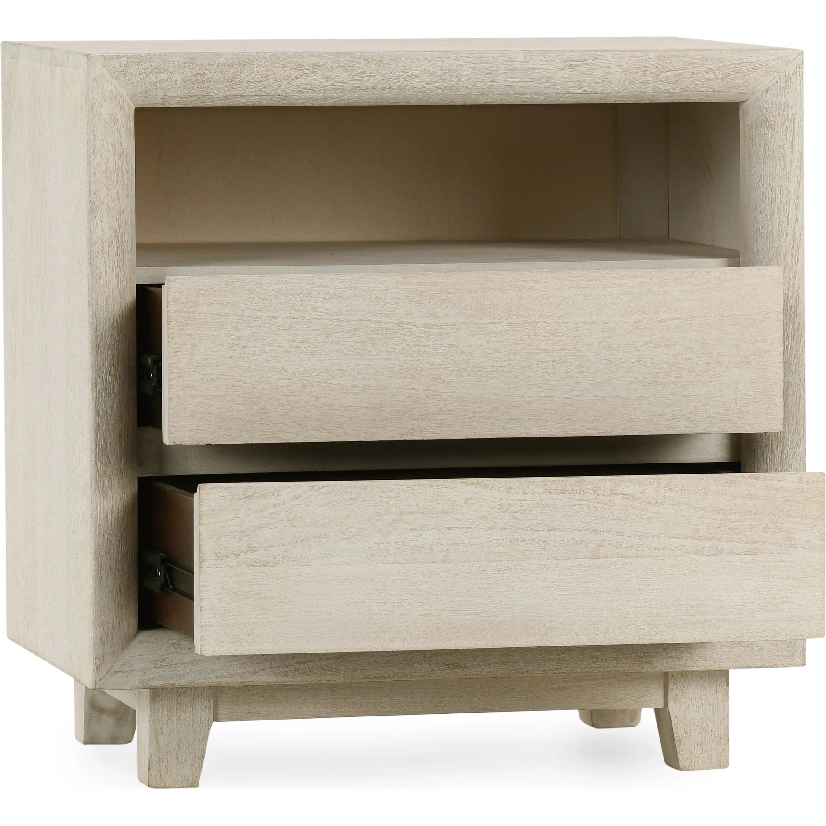 Reece Two-Drawer Mango Wood Nightstand - Image 4