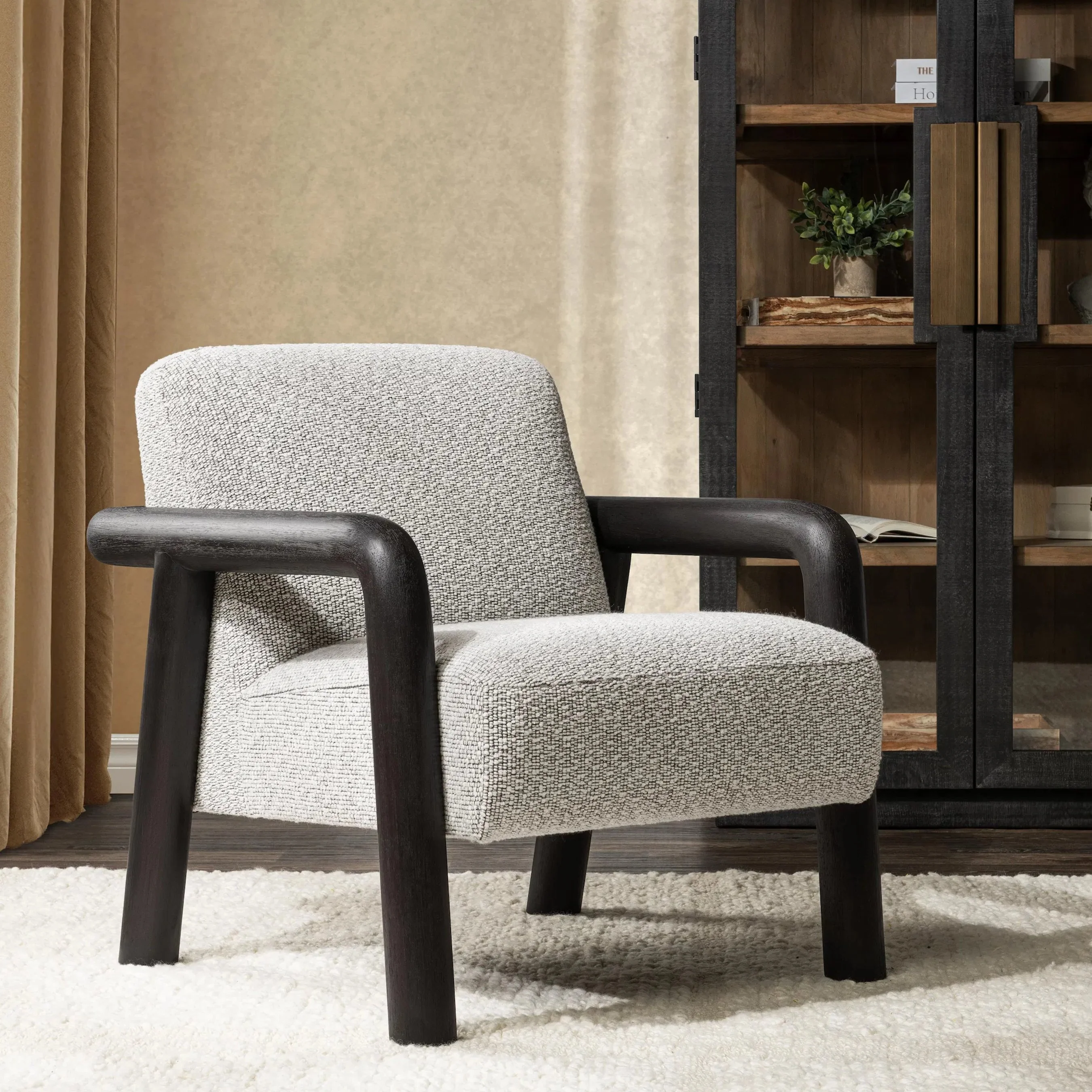 Reyna Upholstered Fabric Accent Chair - Image 16