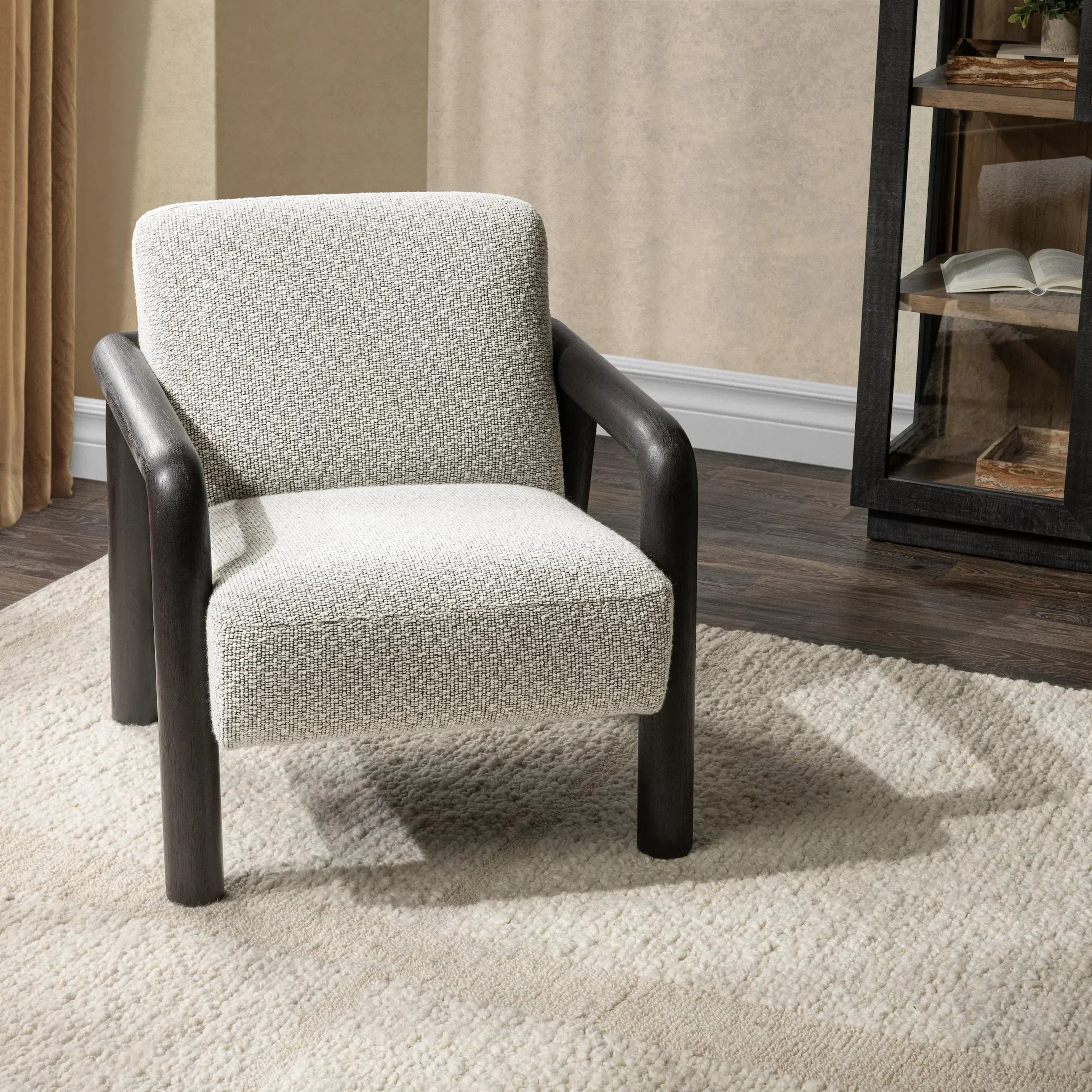 Reyna Upholstered Fabric Accent Chair - Image 17