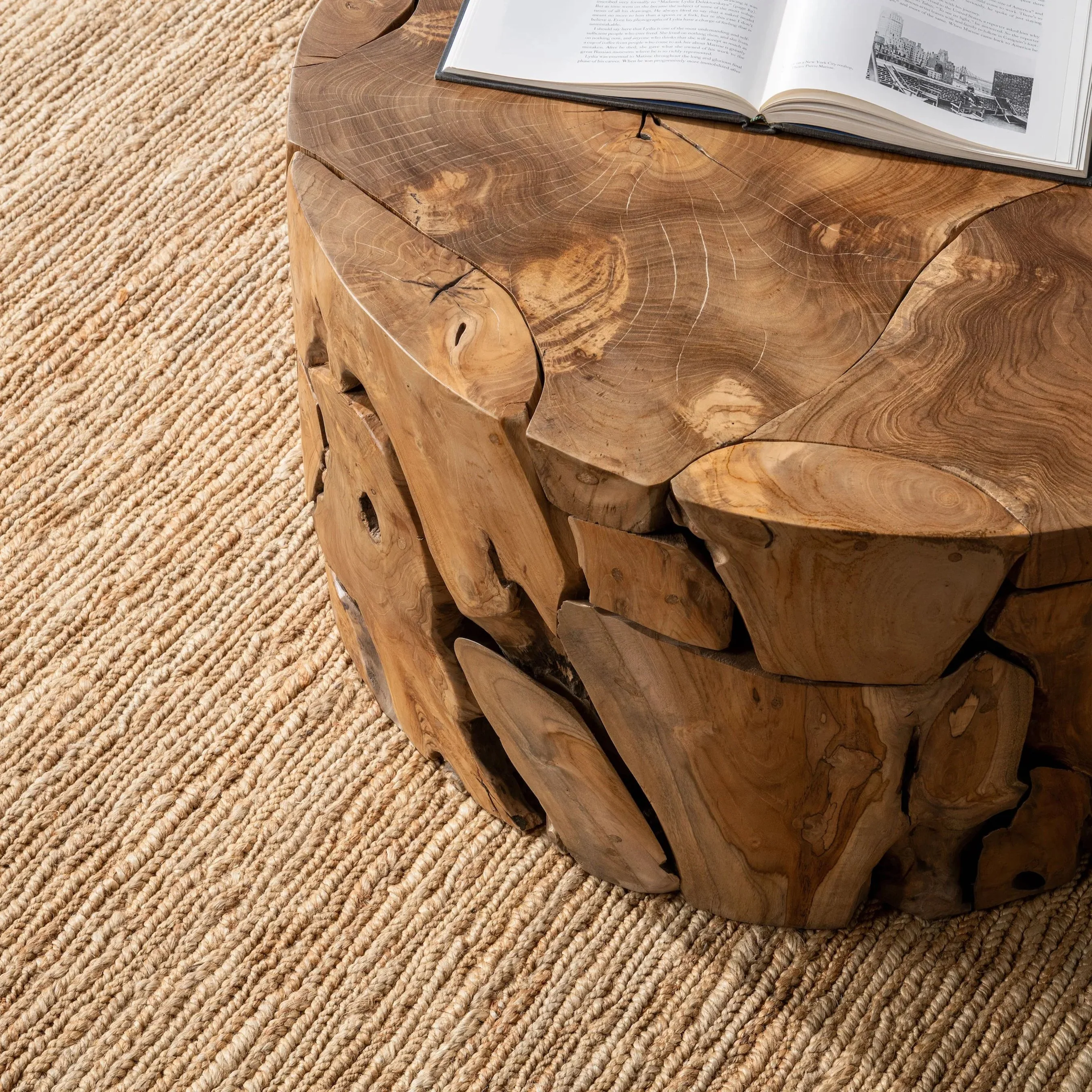 Rhea Teak Wood Coffee Table - Image 11