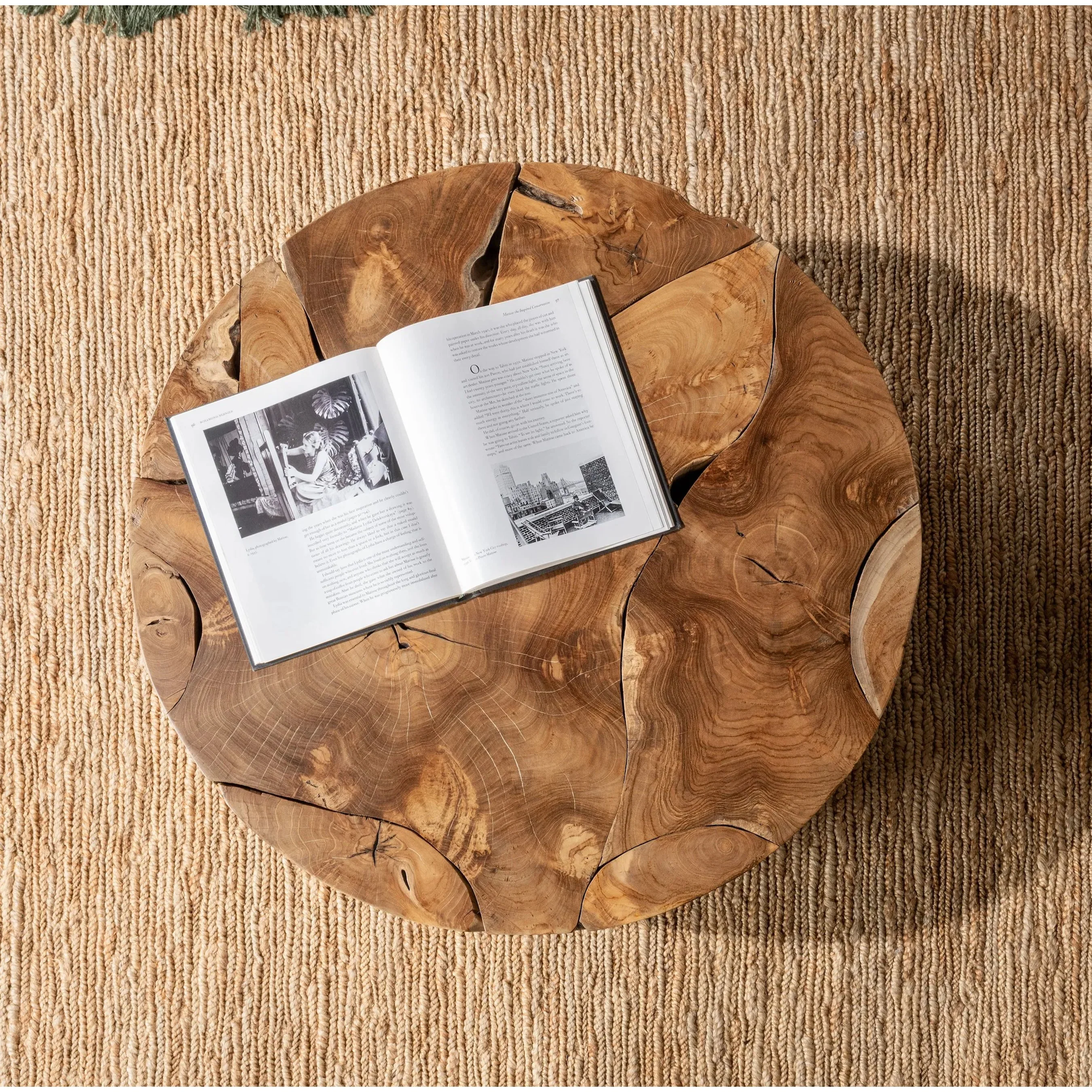 Rhea Teak Wood Coffee Table - Image 4