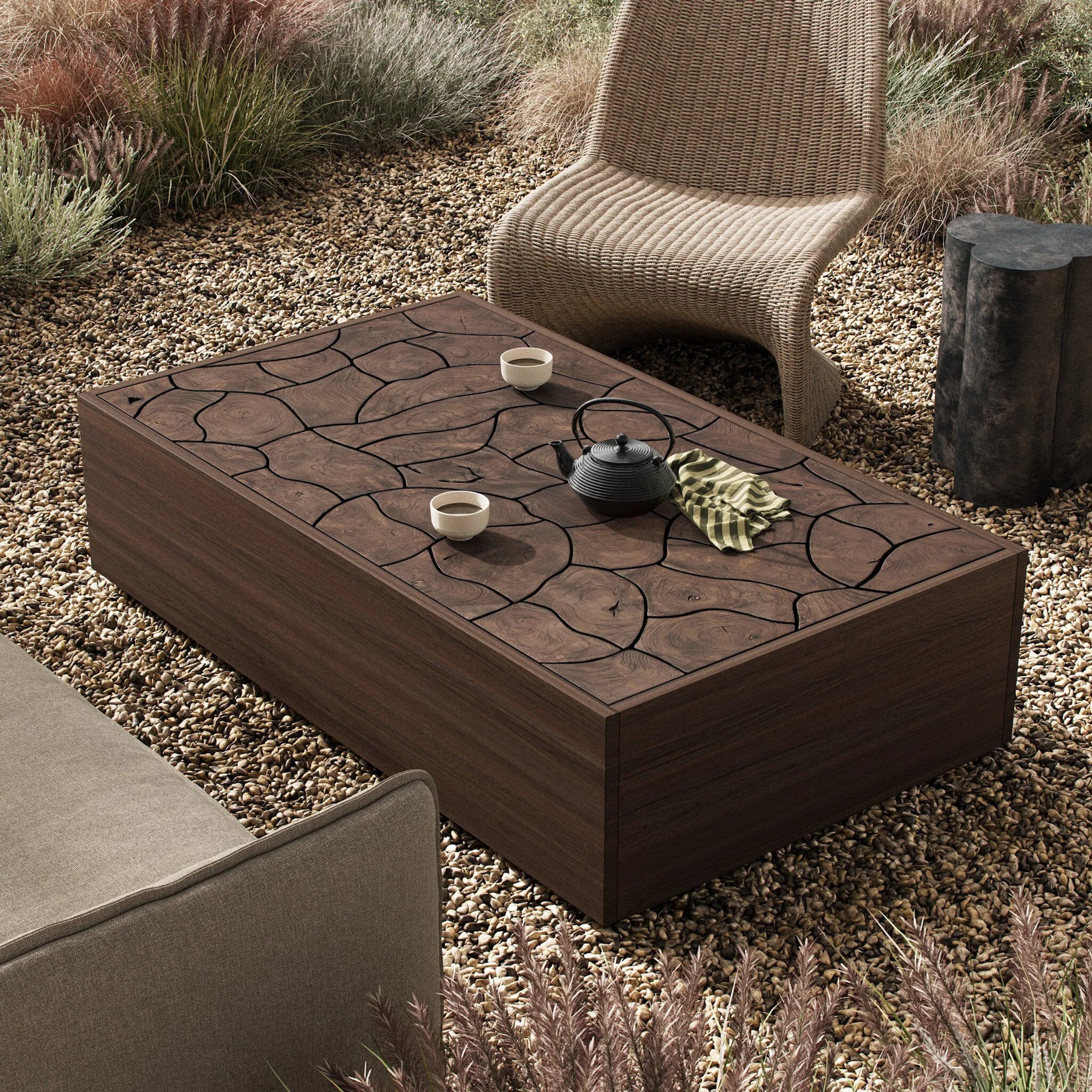 Ridge Outdoor Rectangular Coffee Table - Image 12