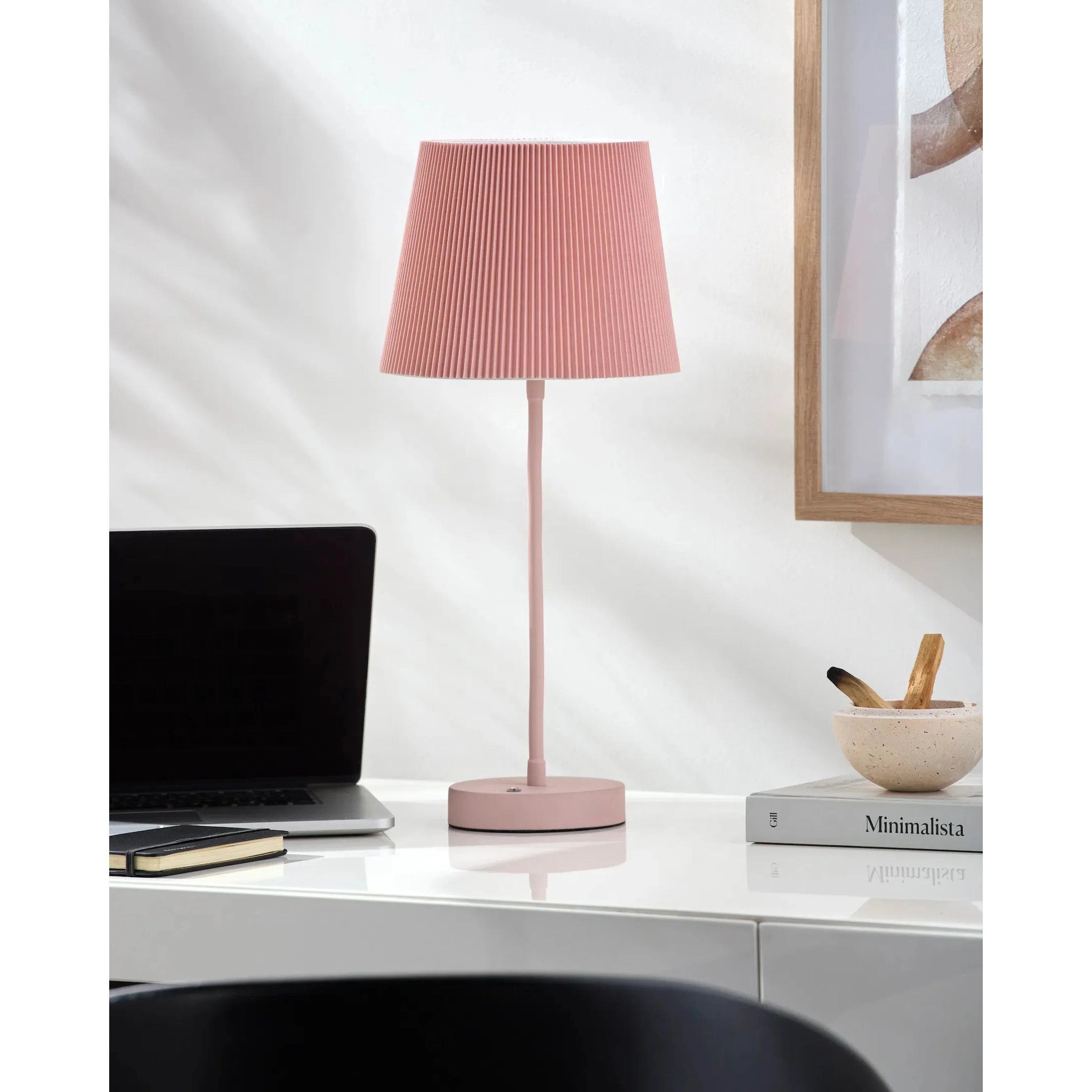 Rigel Indoor/Outdoor Pink Buffet Table Lamp - Image 3