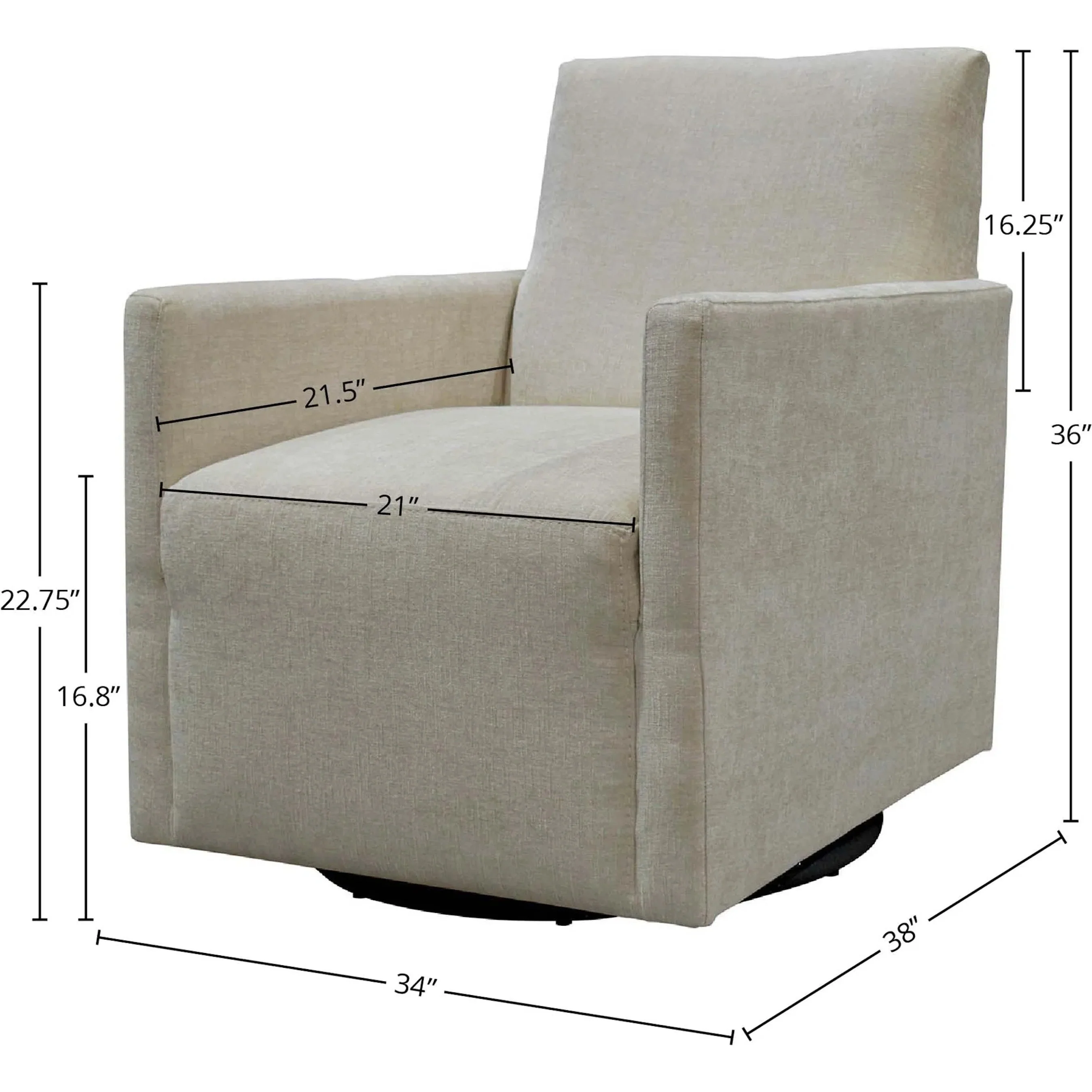 Riley Swivel Club Chair - Image 9