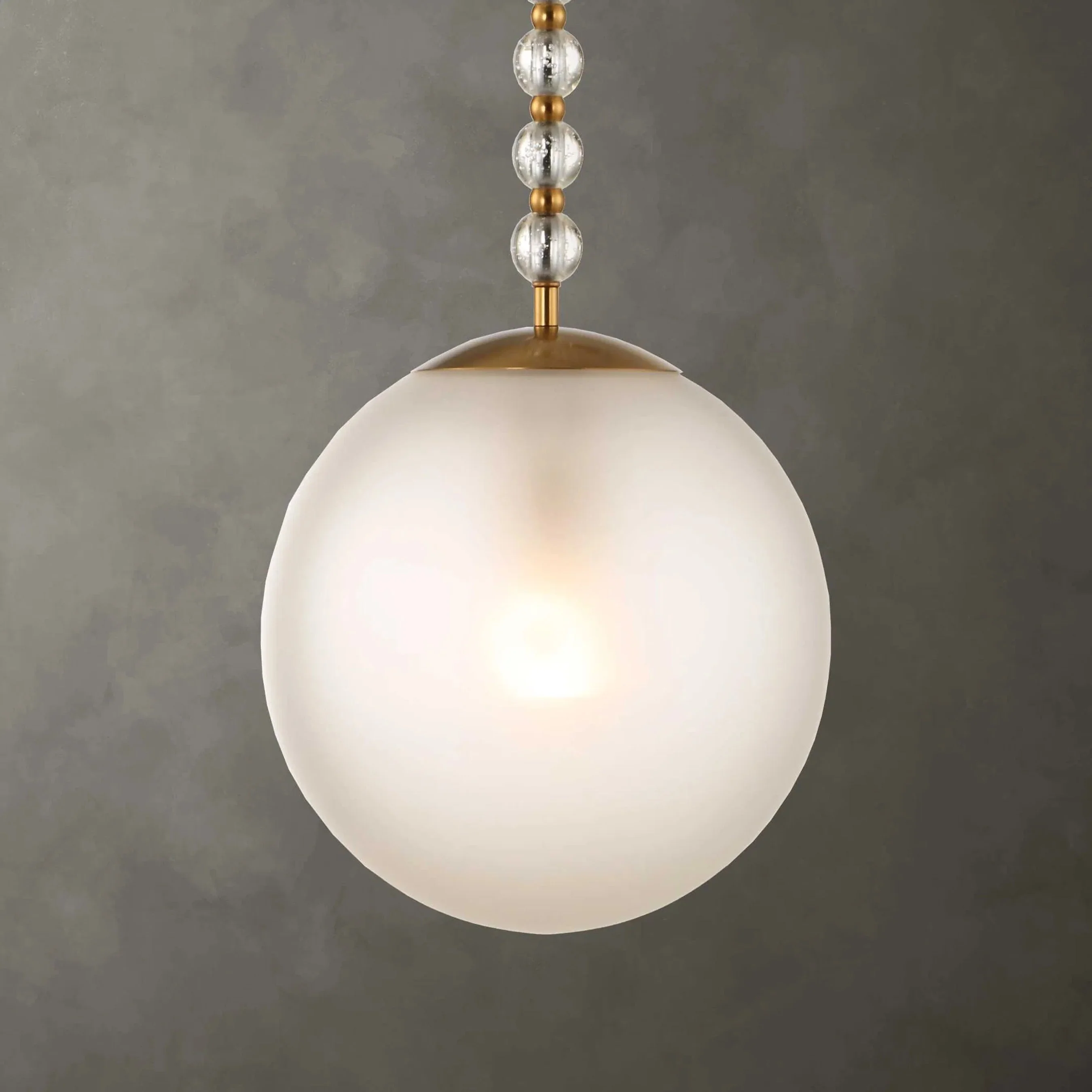 Ripple 1 Light Frost Glass Pendant - Image 5