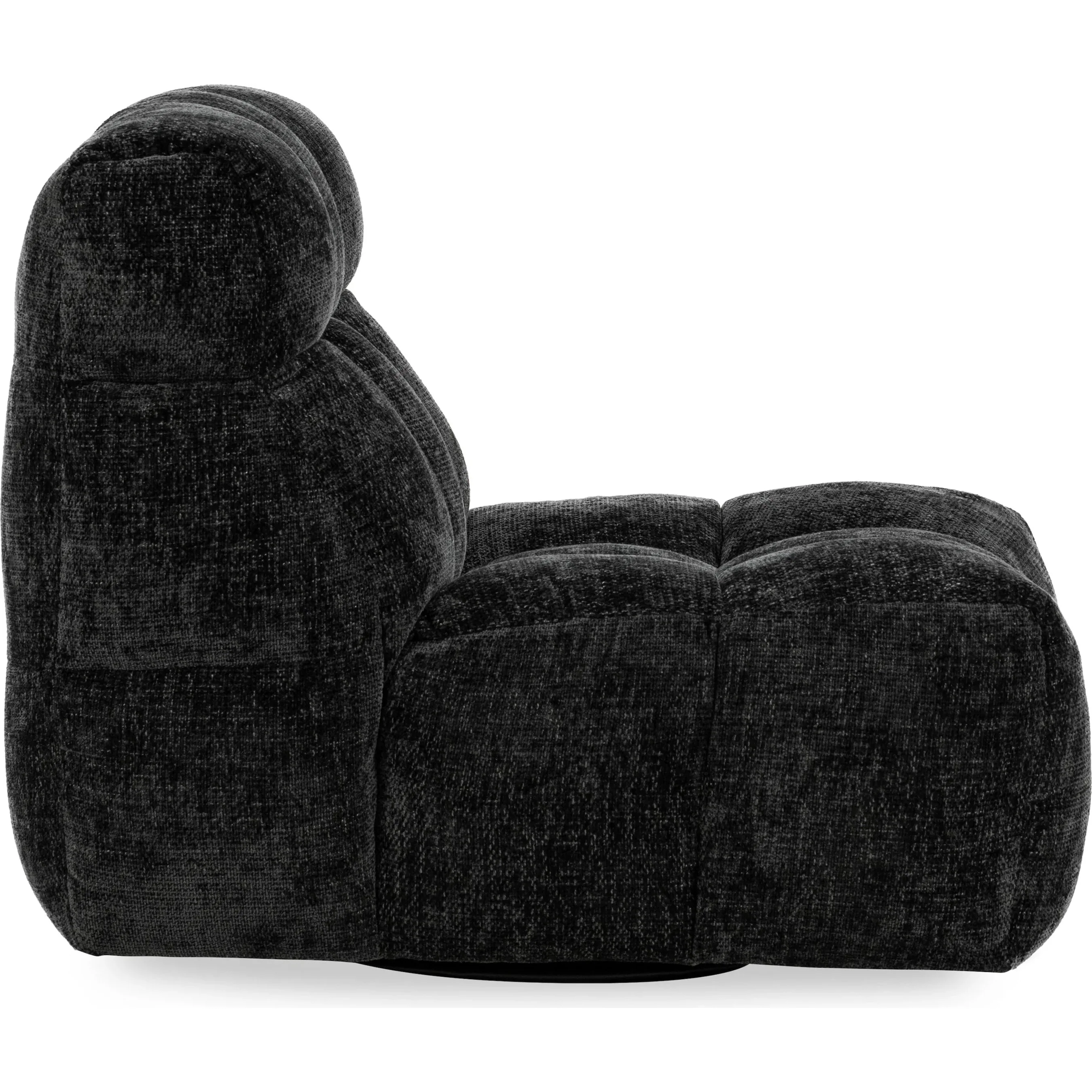 Roba Upholstered Fabric Swivel Lounge Chair - Image 2