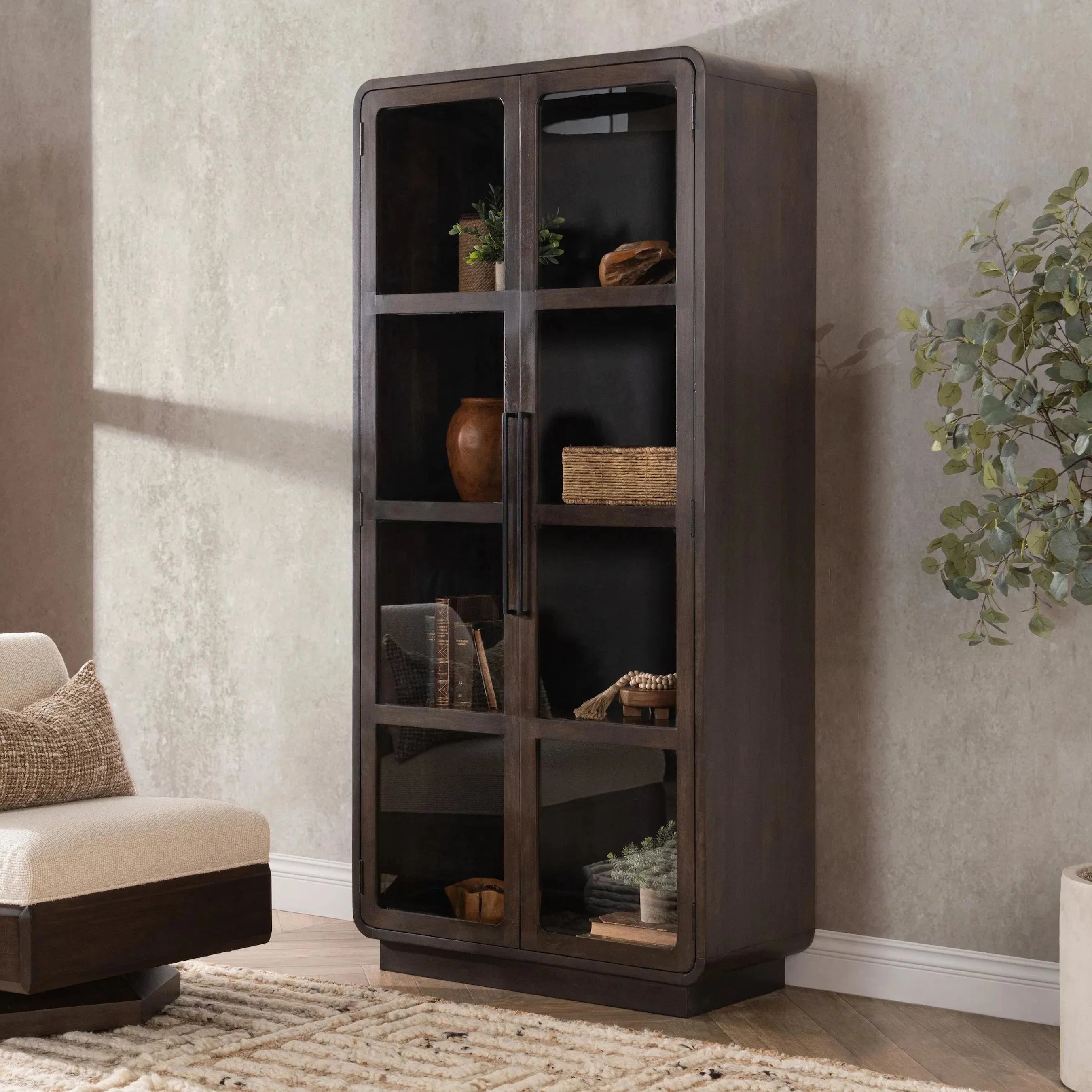 Rogers Mango Wood Curio Cabinet - Image 9