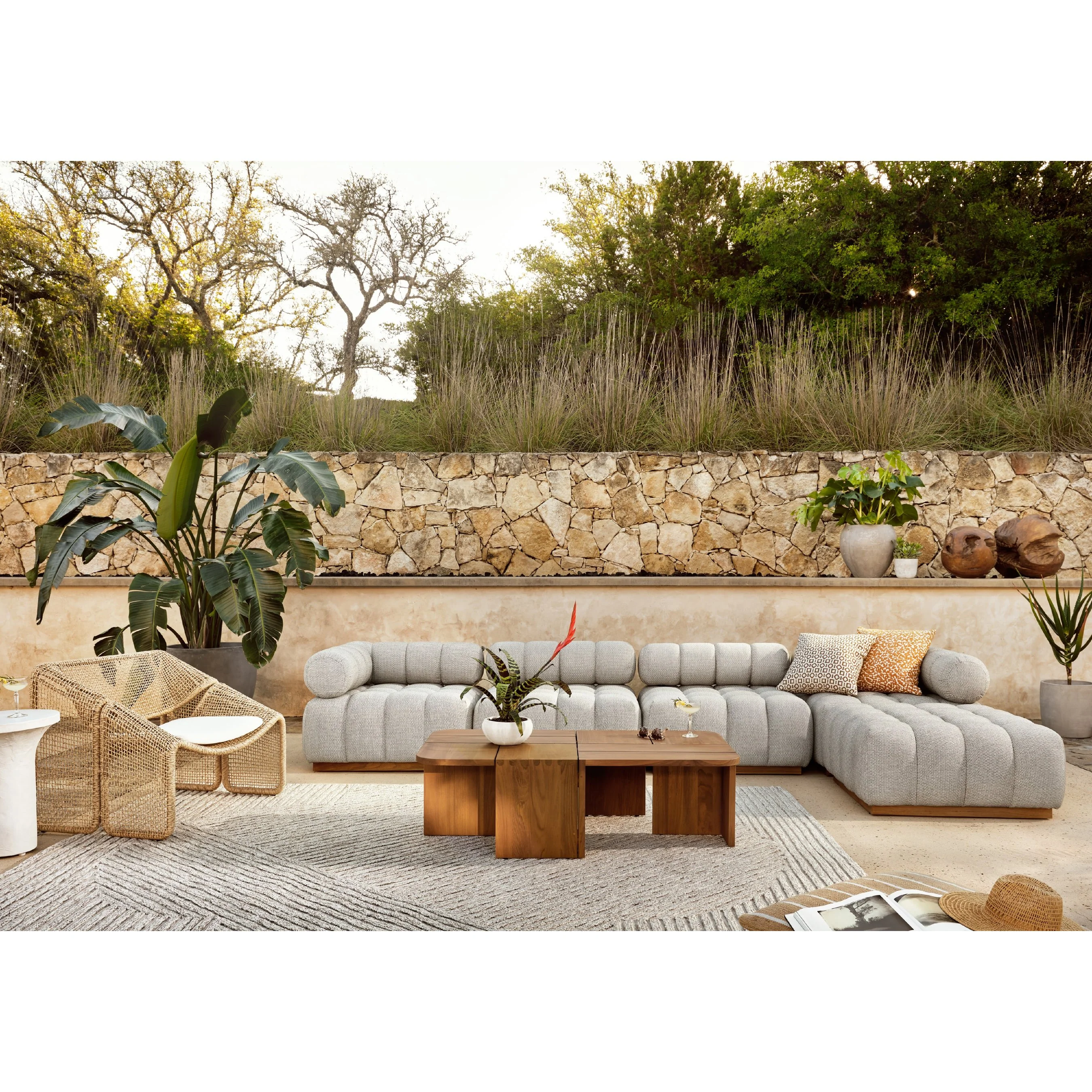 Roma Outdoor 4PC Sectional W/Ottoman - Image 10