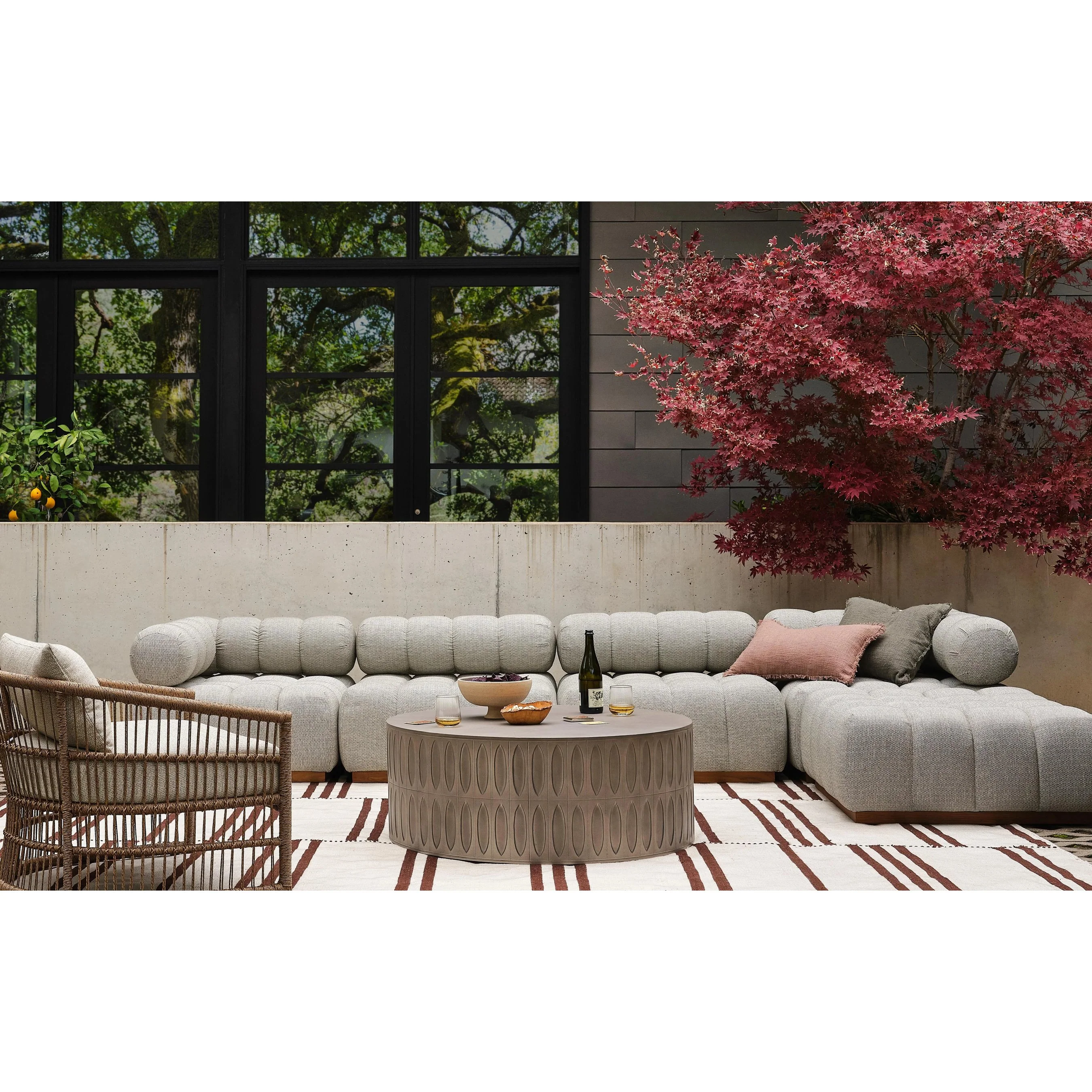 Roma Outdoor 4PC Sectional W/Ottoman - Image 12