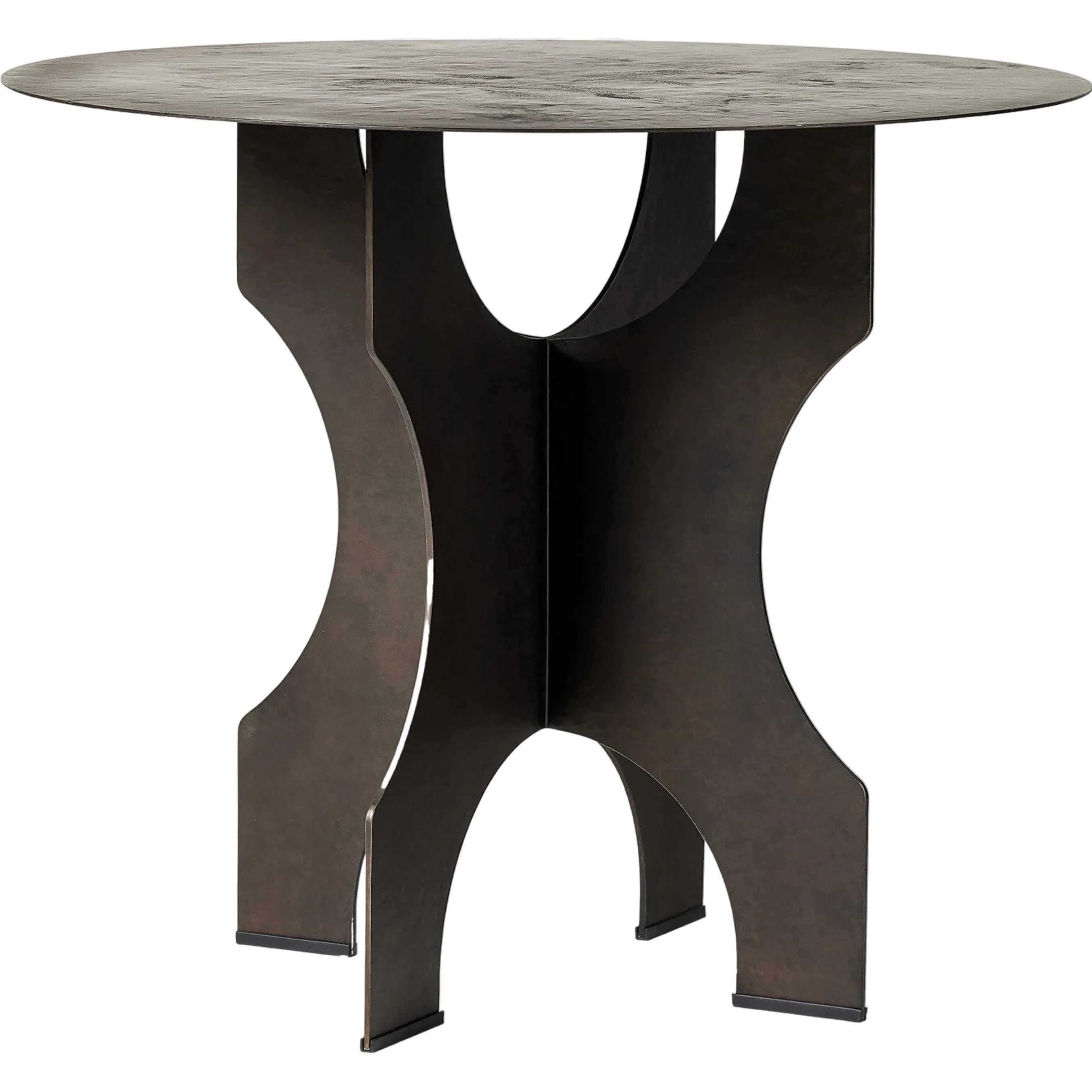 Round Side Table in Solid Iron