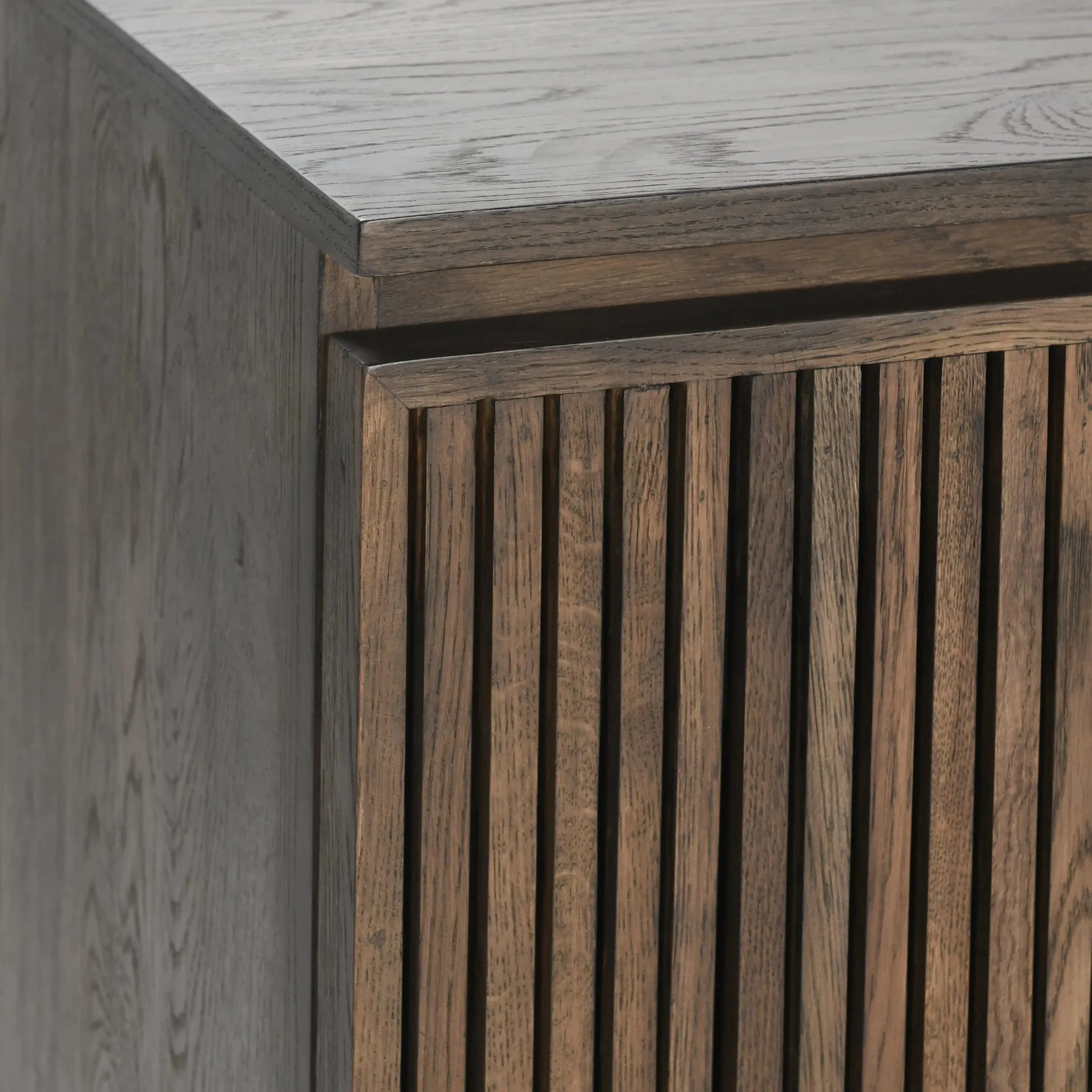 Roya Oak Wood 4-Door Sideboard Buffet - Image 9