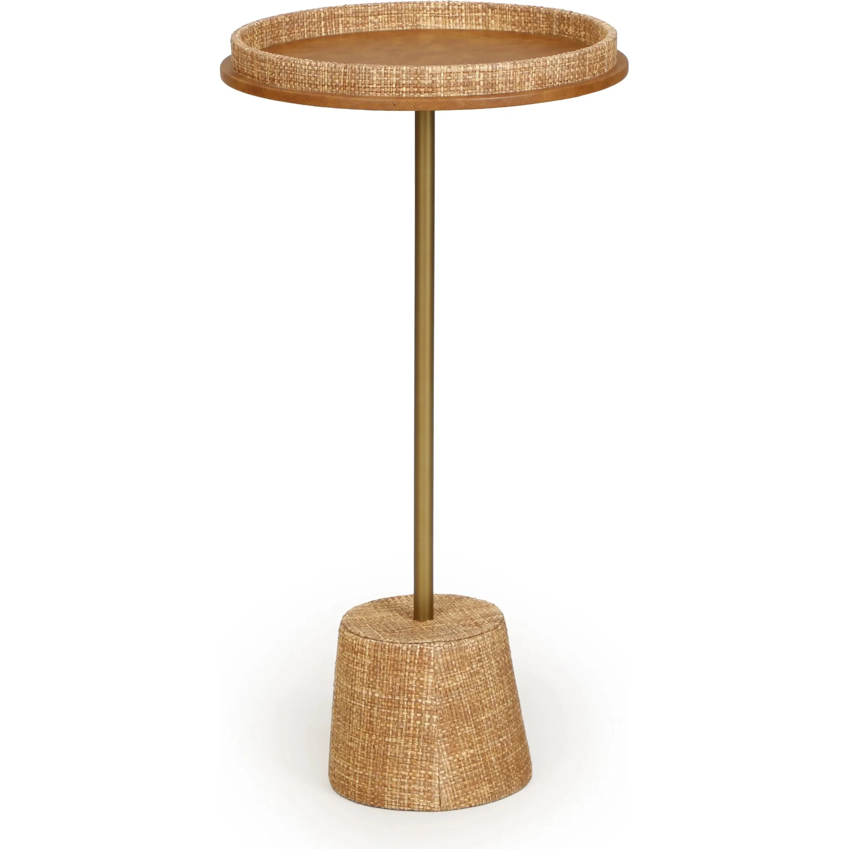 Saddle Raffia Side Table - Image 2
