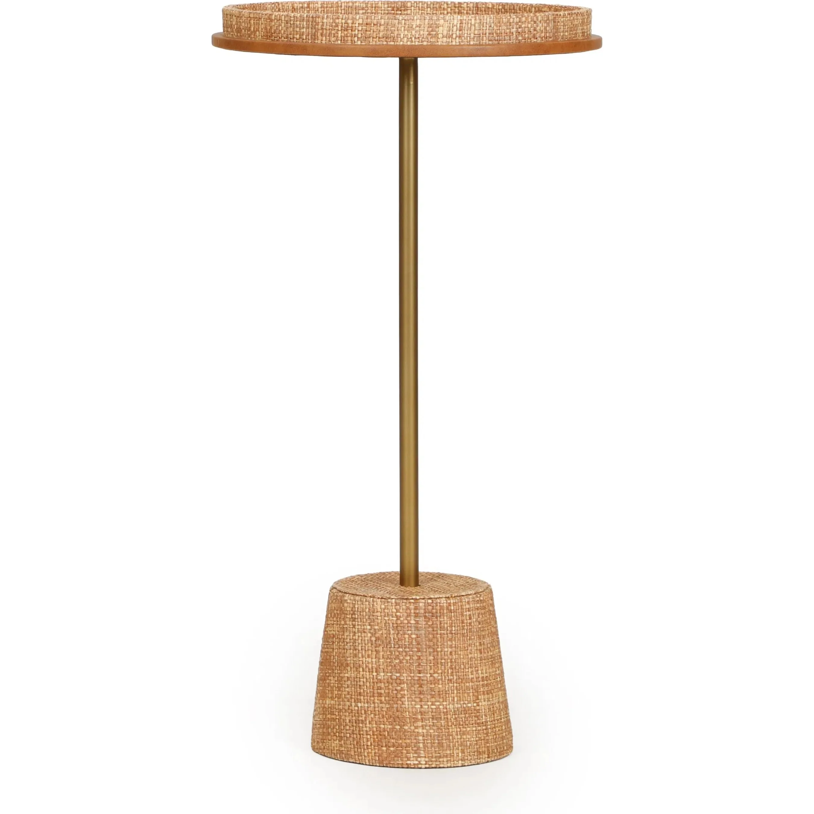 Saddle Raffia Side Table - Image 3