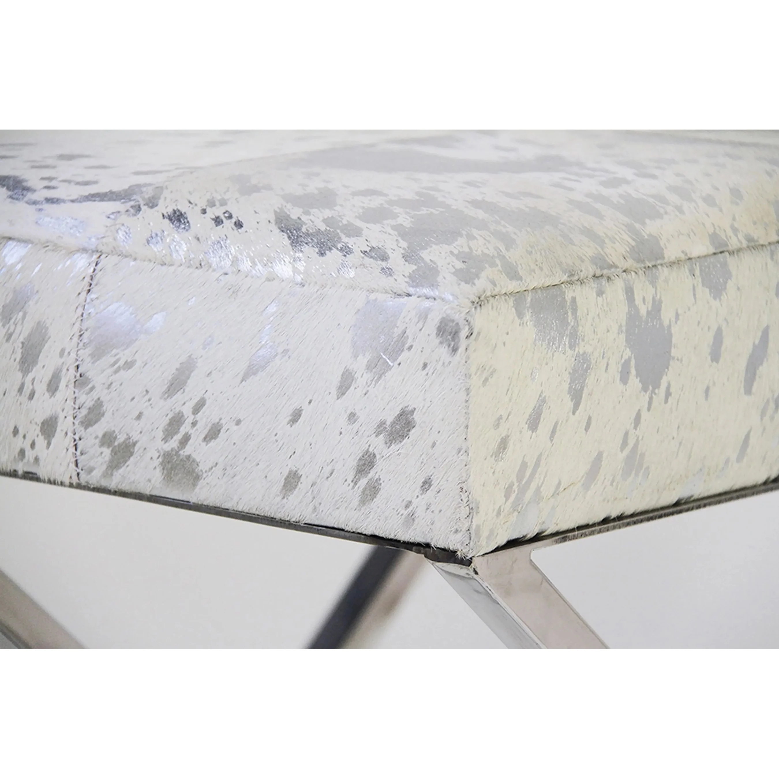 Safari Steel & Cowhide Bench - FU-26276 - Image 7
