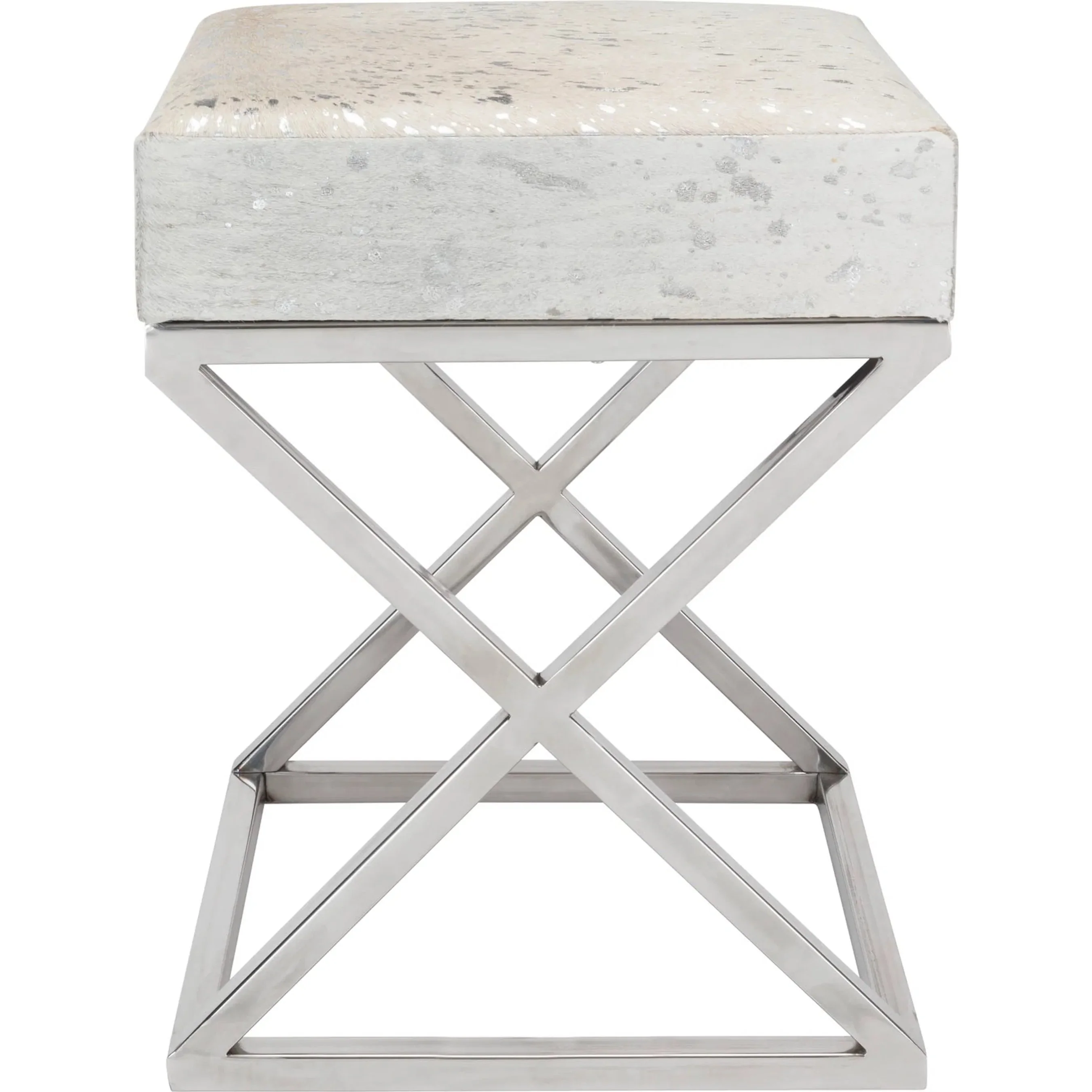Safari Steel & Cowhide Bench - FU-29187 - Image 2