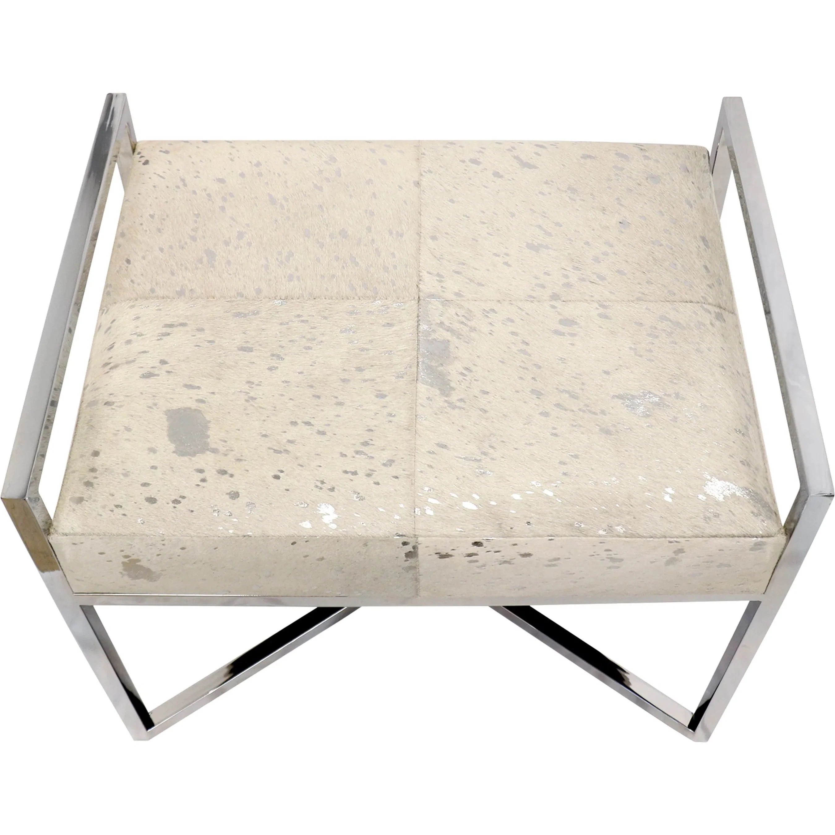 Safari Steel & Cowhide Bench - PGN-1306 - Image 3