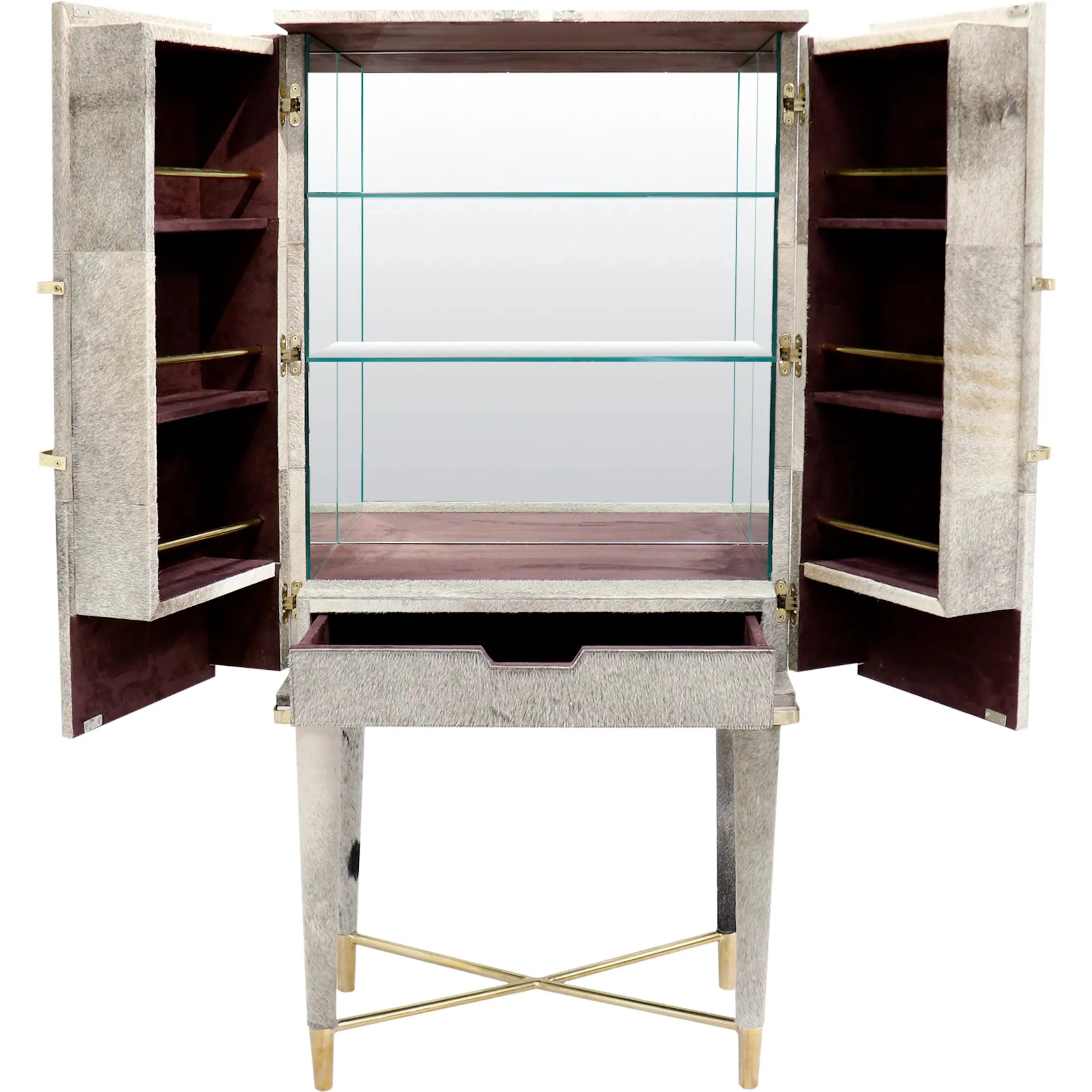 Safari Steel & Cowhide Cabinet - PGN-847 - Image 3