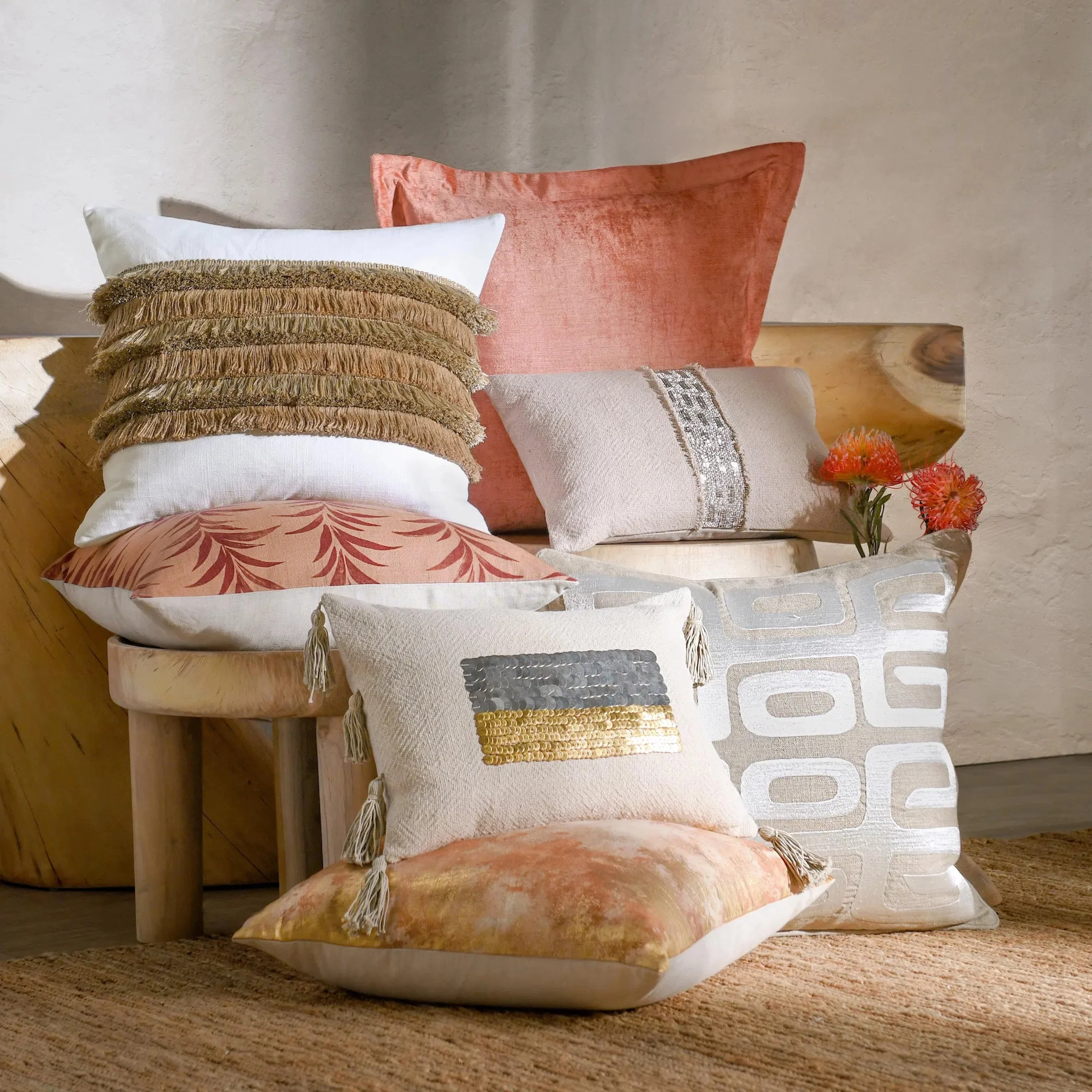 Safi Cotton Fabric Throw Pillow - Image 7