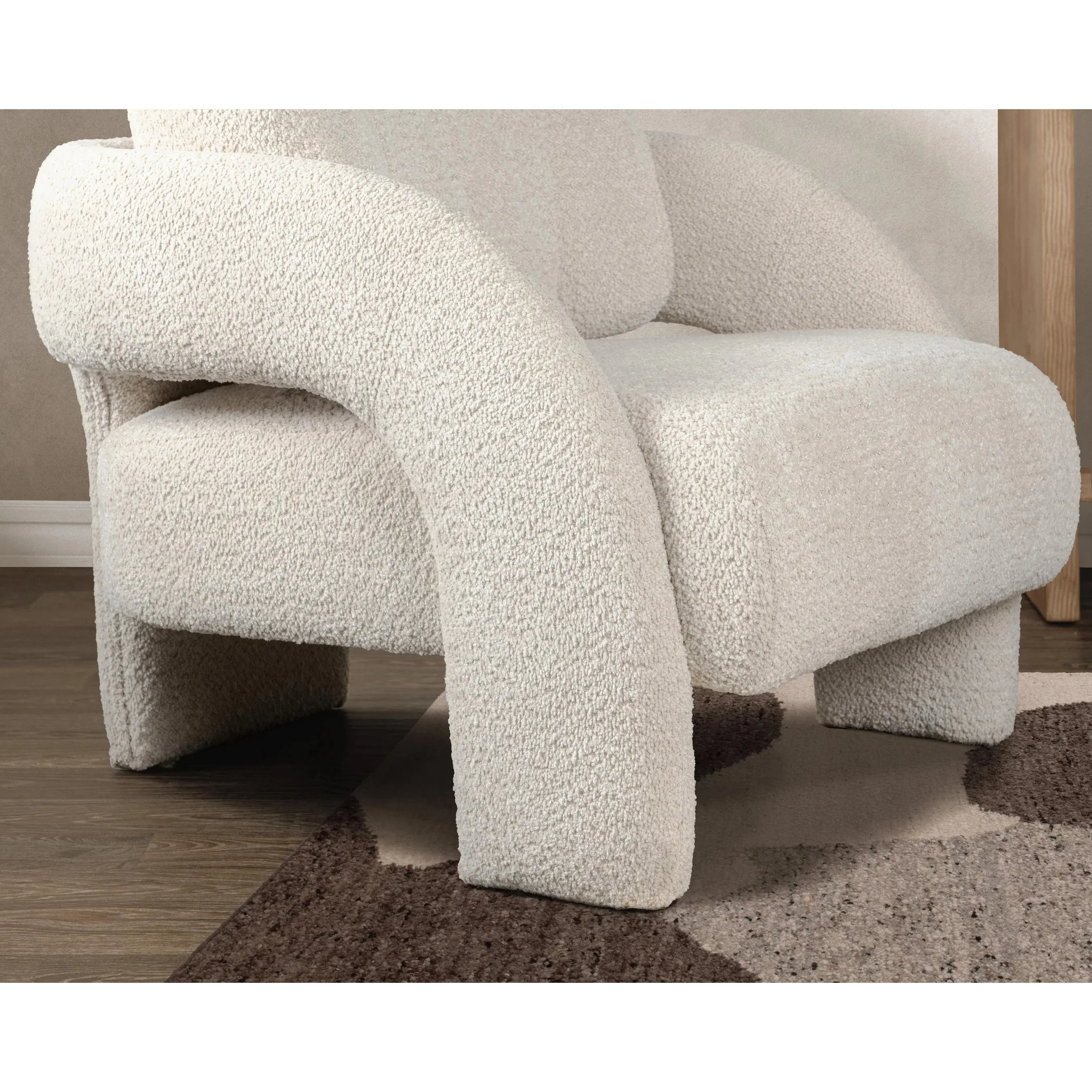 Salino Upholstered Fabric Lounge Accent Chair - Image 7