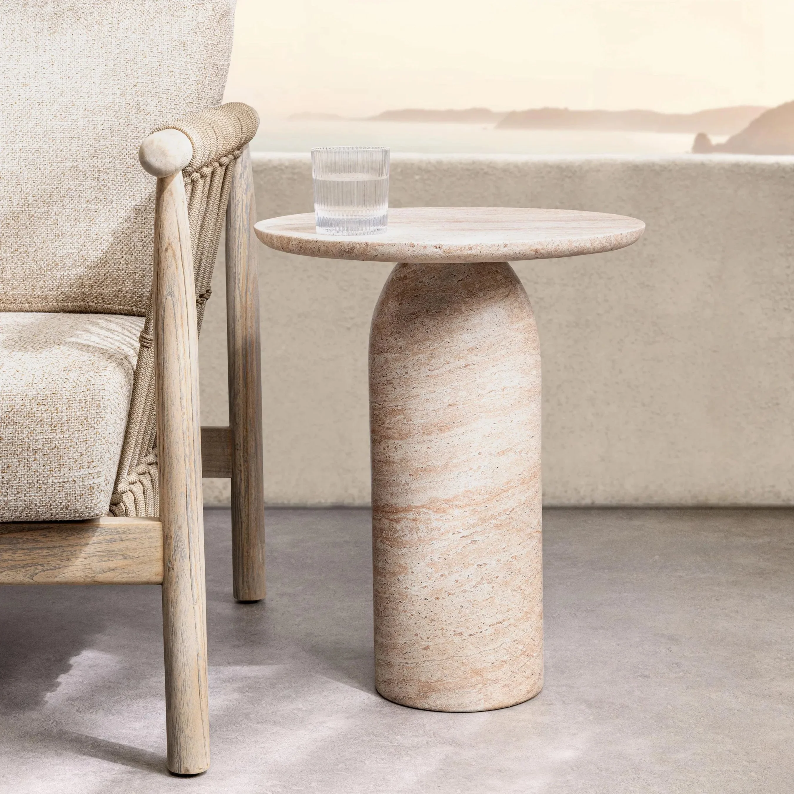 Sana Outdoor Concrete End Table - Image 6